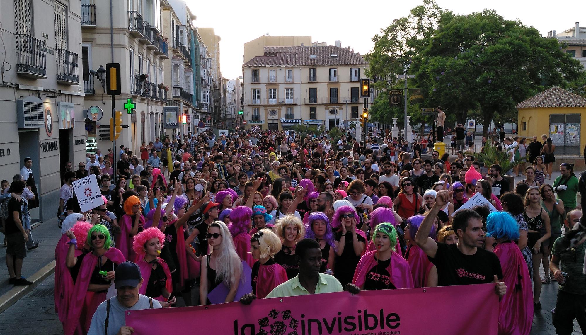 Manifestación en defensa de La Casa Invisible. 19 de julio de 2018