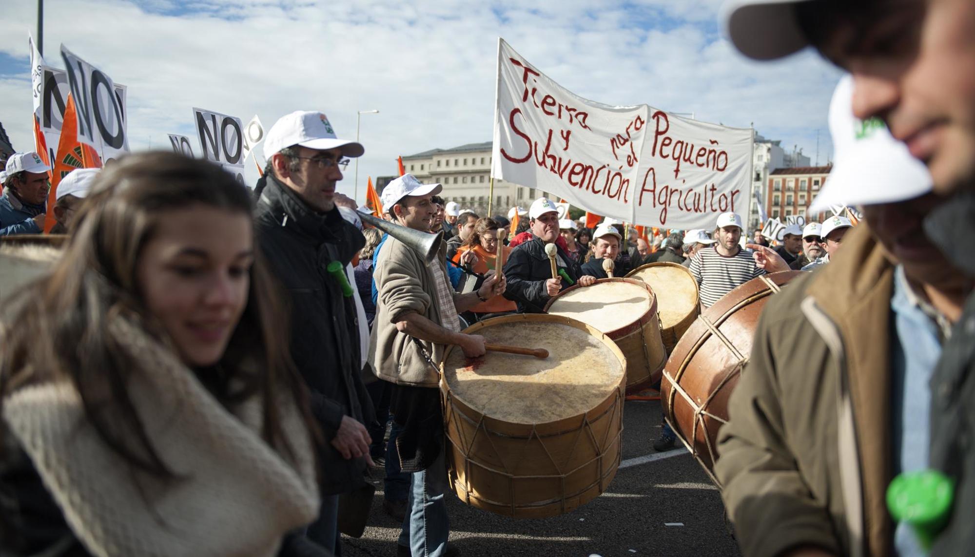 manifestación agricultores ganaderos MInisterio