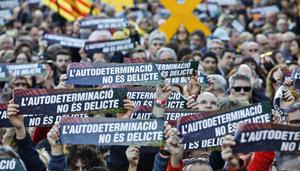 BCN Manifestación "La autodeterminación no es delito"