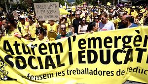 La comunidad educativa catalana llena las calles reivindicando más inversión para la pública