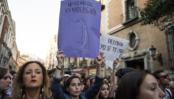 Movilización en Madrid con motivo de la anterior sentencia del cado de La Manada