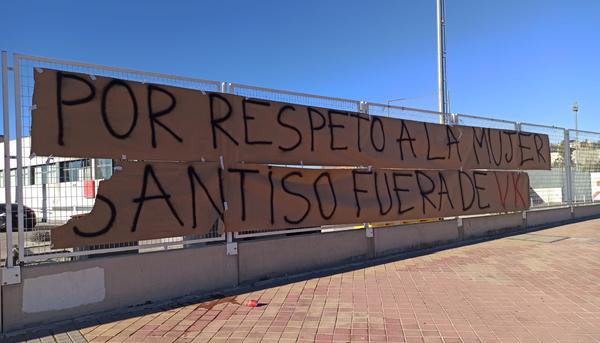 Pancarta Rayo entrenador