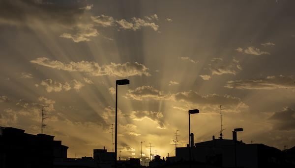 Puesta de sol Madrid Junio Calor