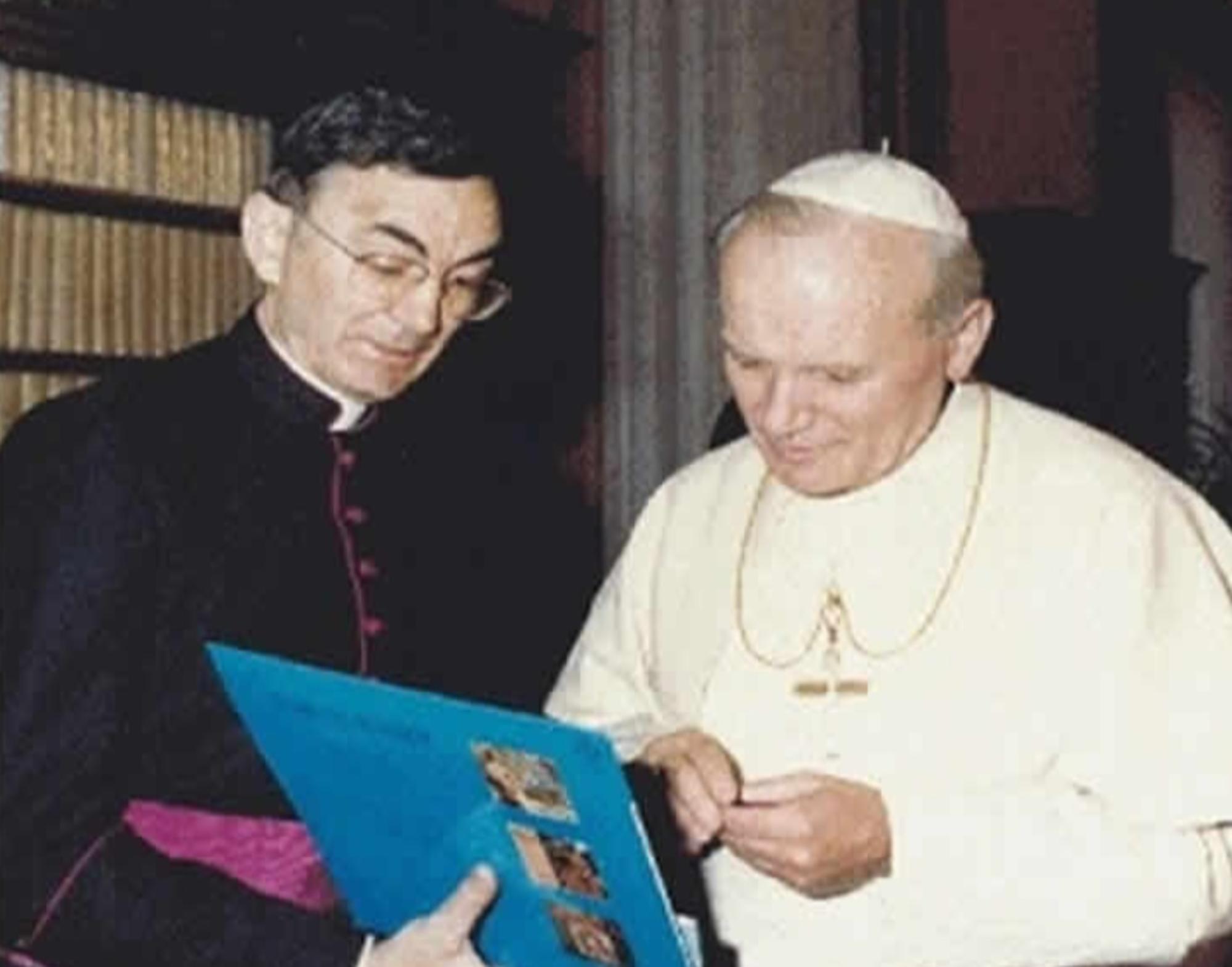 Gabaráin, con Juan Pablo II