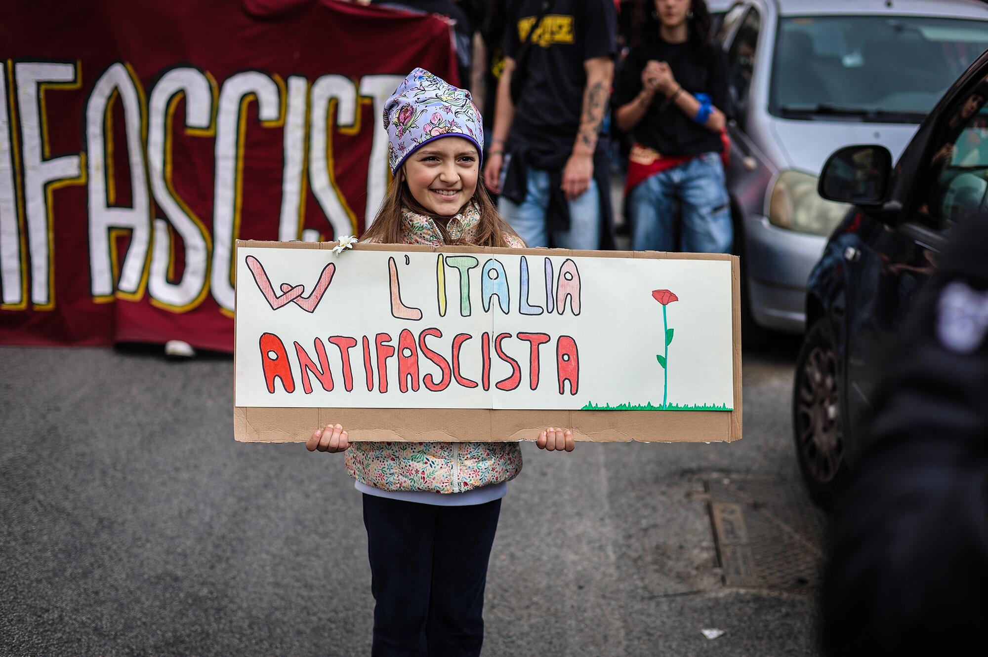 Manifestación antifascista en Roma - 12