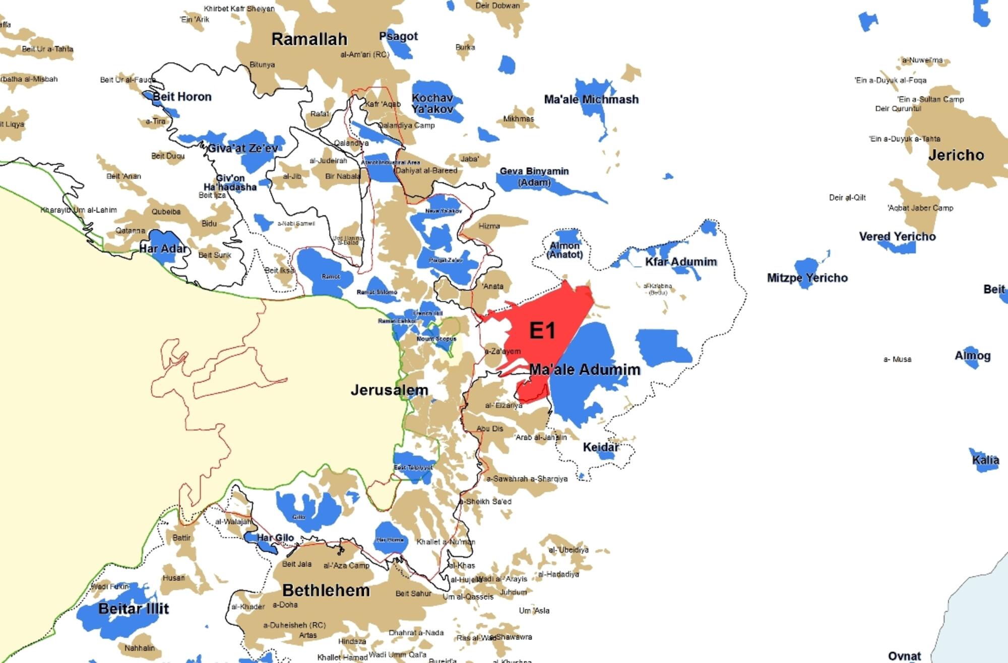Asentamiento E1 Cisjordania