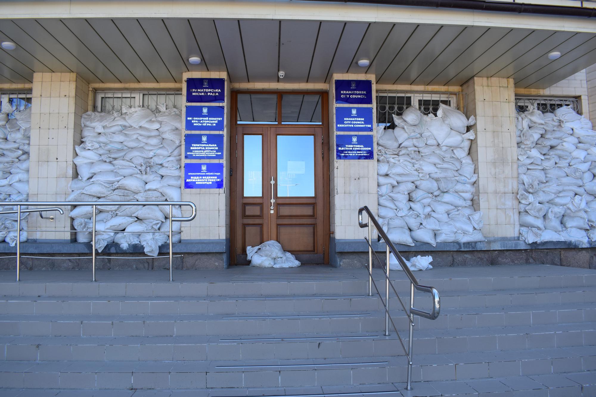 Sacos arena ayuntamiento Kramatorsk