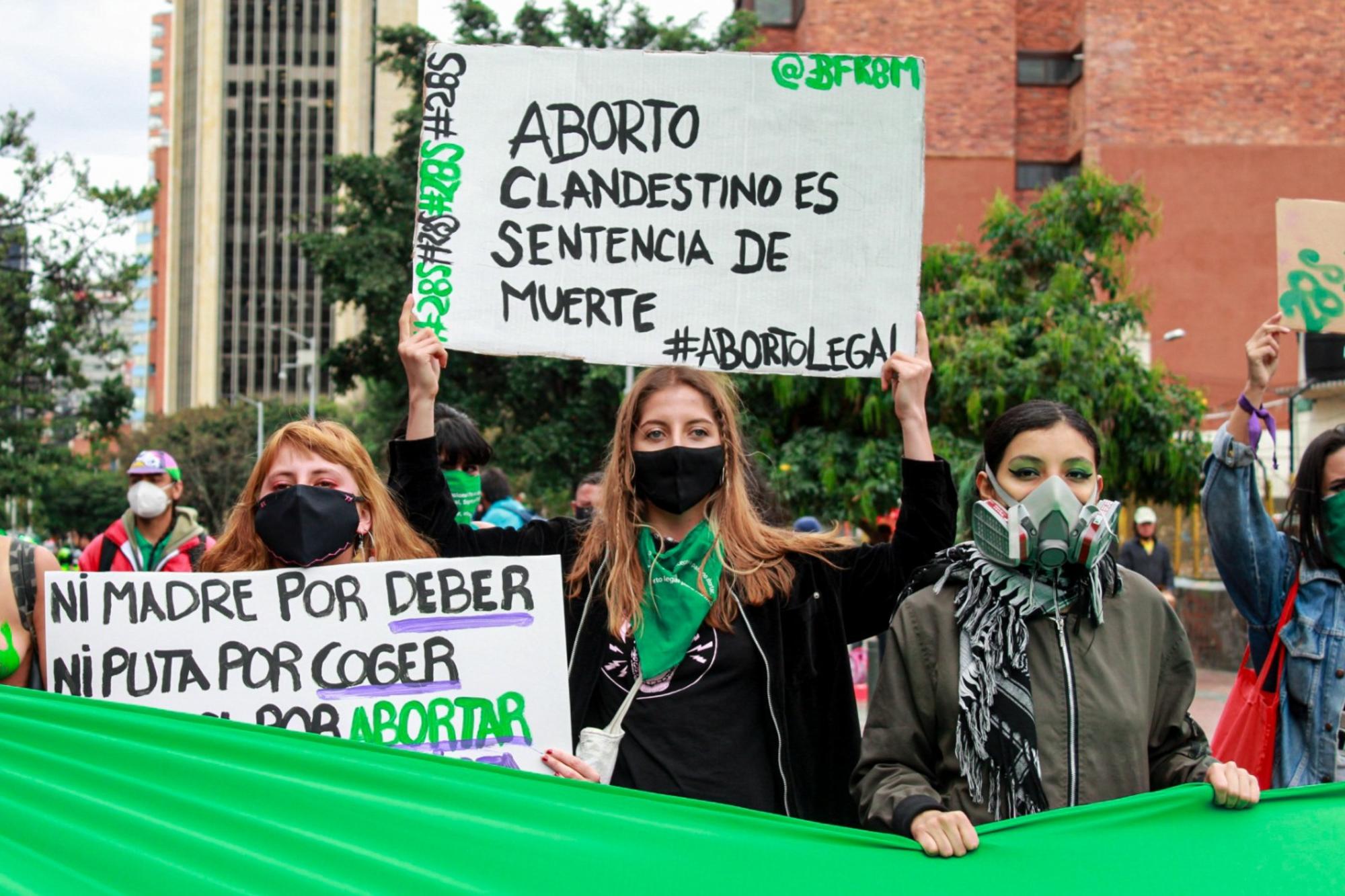 Manifestación por el aborto en Colombia 