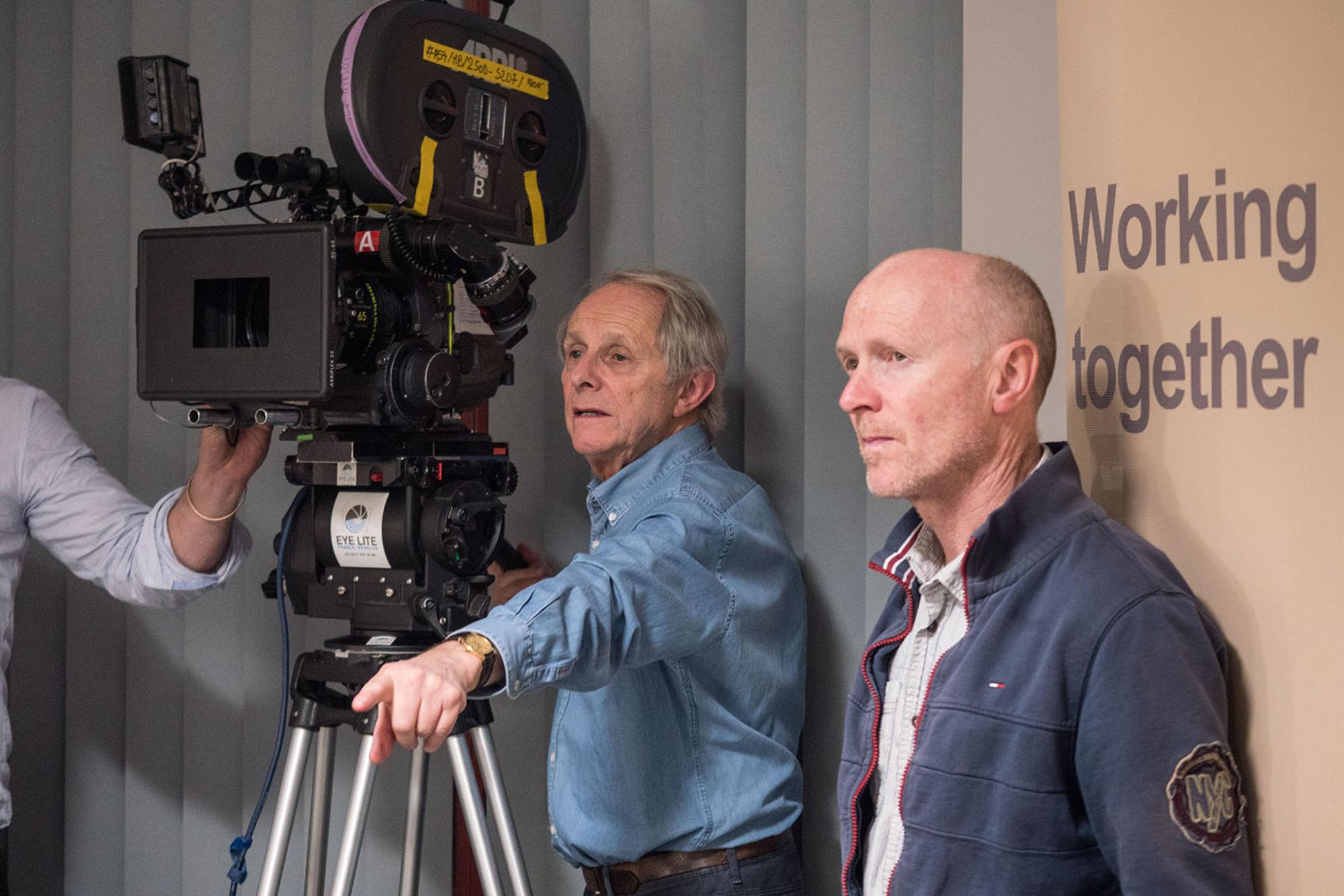 Ken Loach y Paul Laverty, durante el rodaje de 'Yo, Daniek Blake'