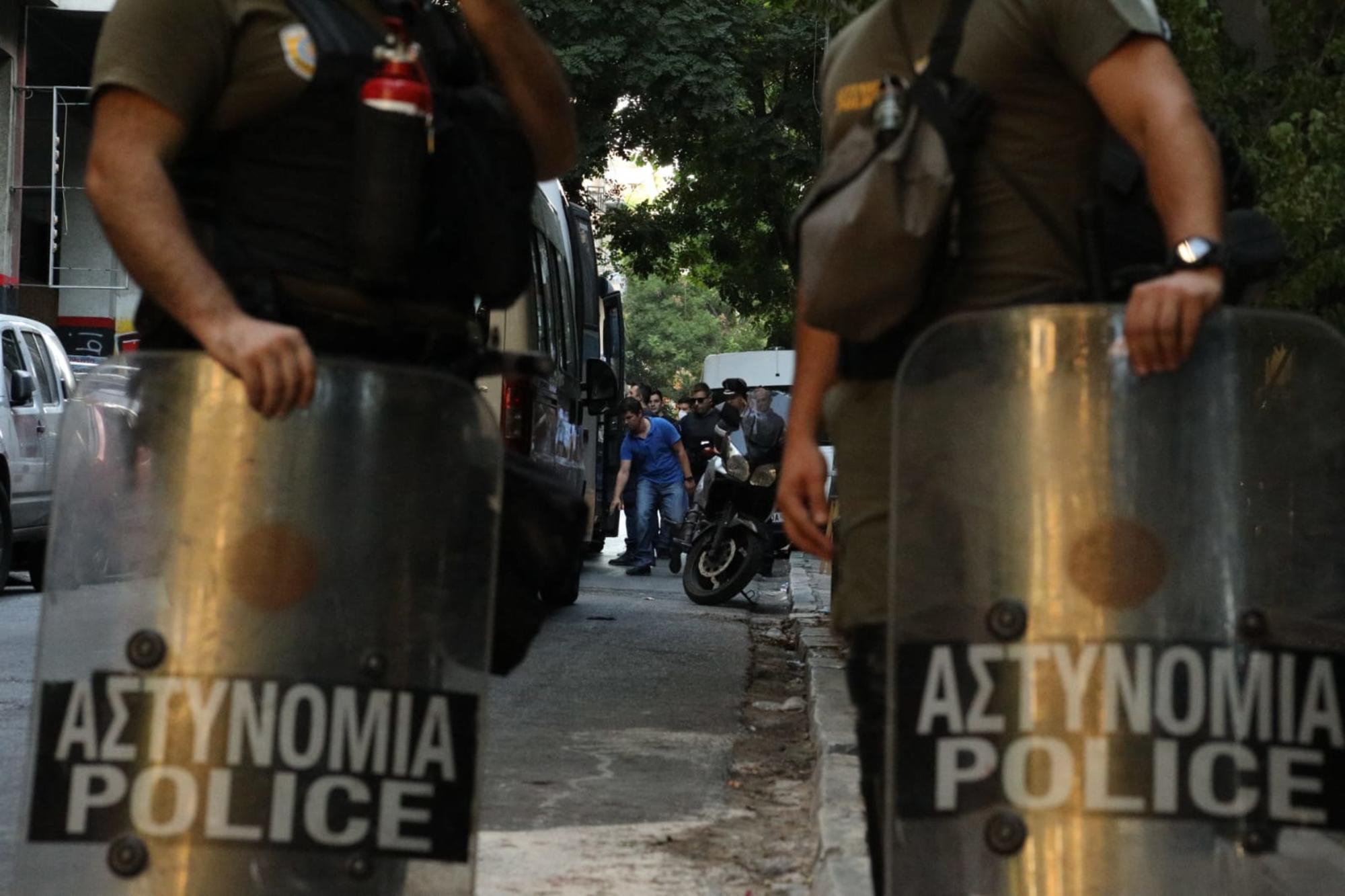 Policía en el barrio de Exarchia