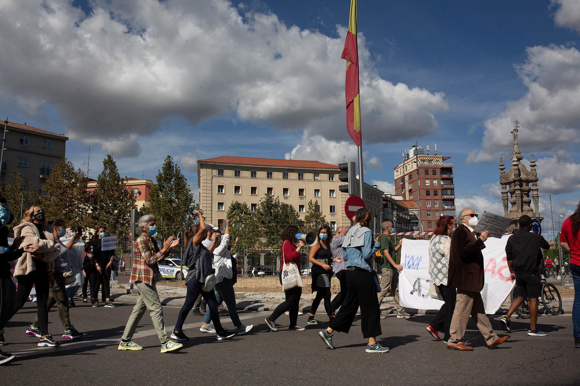 Manifestación contra la "segregación de clase" en Carabanchel, el domingo 27 de septiembre de 2020. - 19