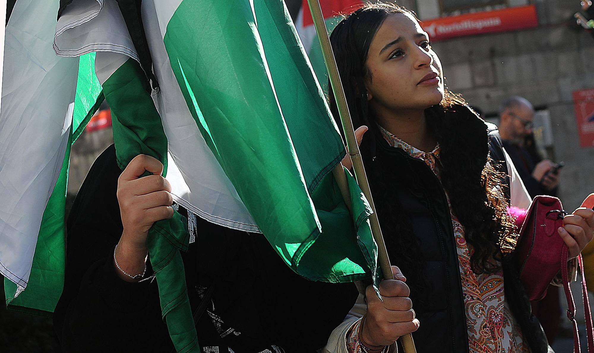 Manifestación en Vigo contra el genocidio en Gaza y en apoyo al pueblo palestino - 1