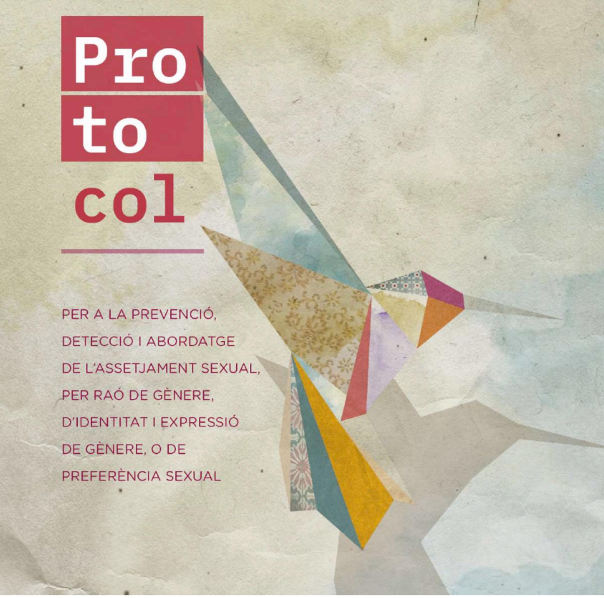 Portada del protocolo de prevención de acoso de la XES (Xarxa de Economía Solidaria de Catalunya)