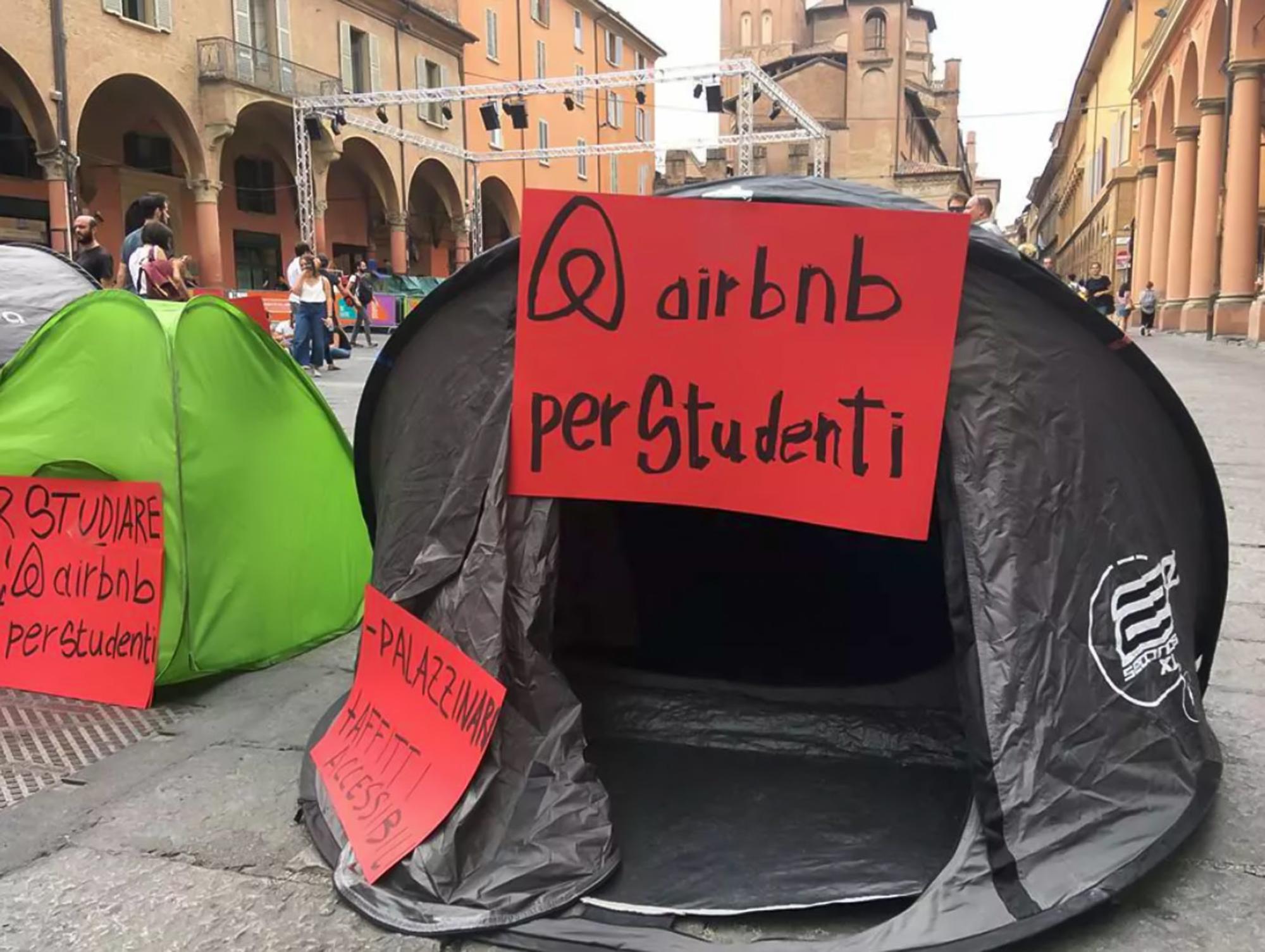 Protesta Airbnb Italia