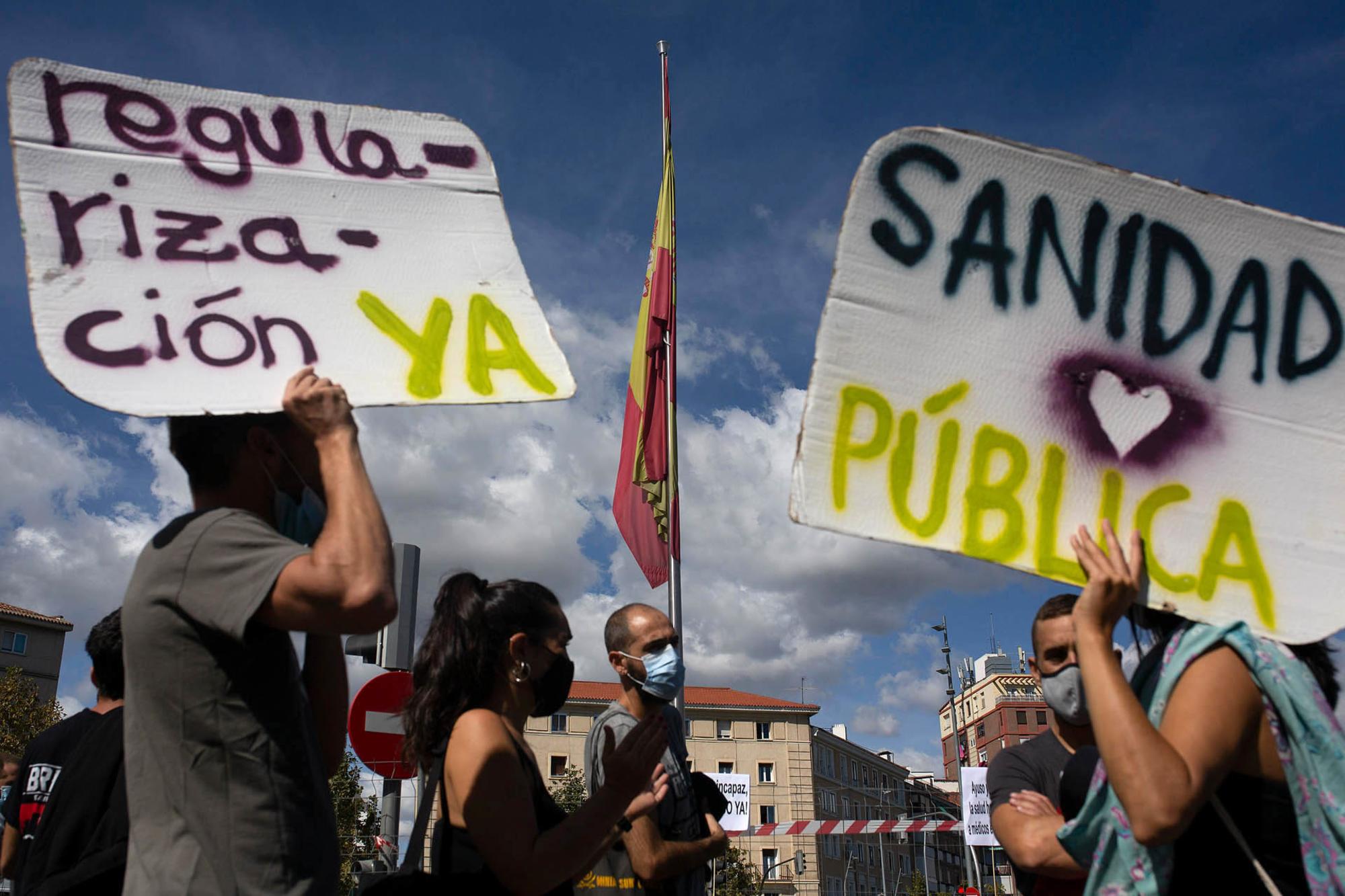 Manifestación contra la "segregación de clase" en Carabanchel, el domingo 27 de septiembre de 2020. - 20