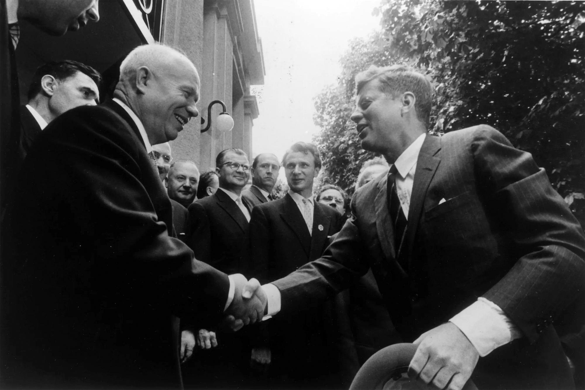 John F. Kennedy andNikita Khrushchev 