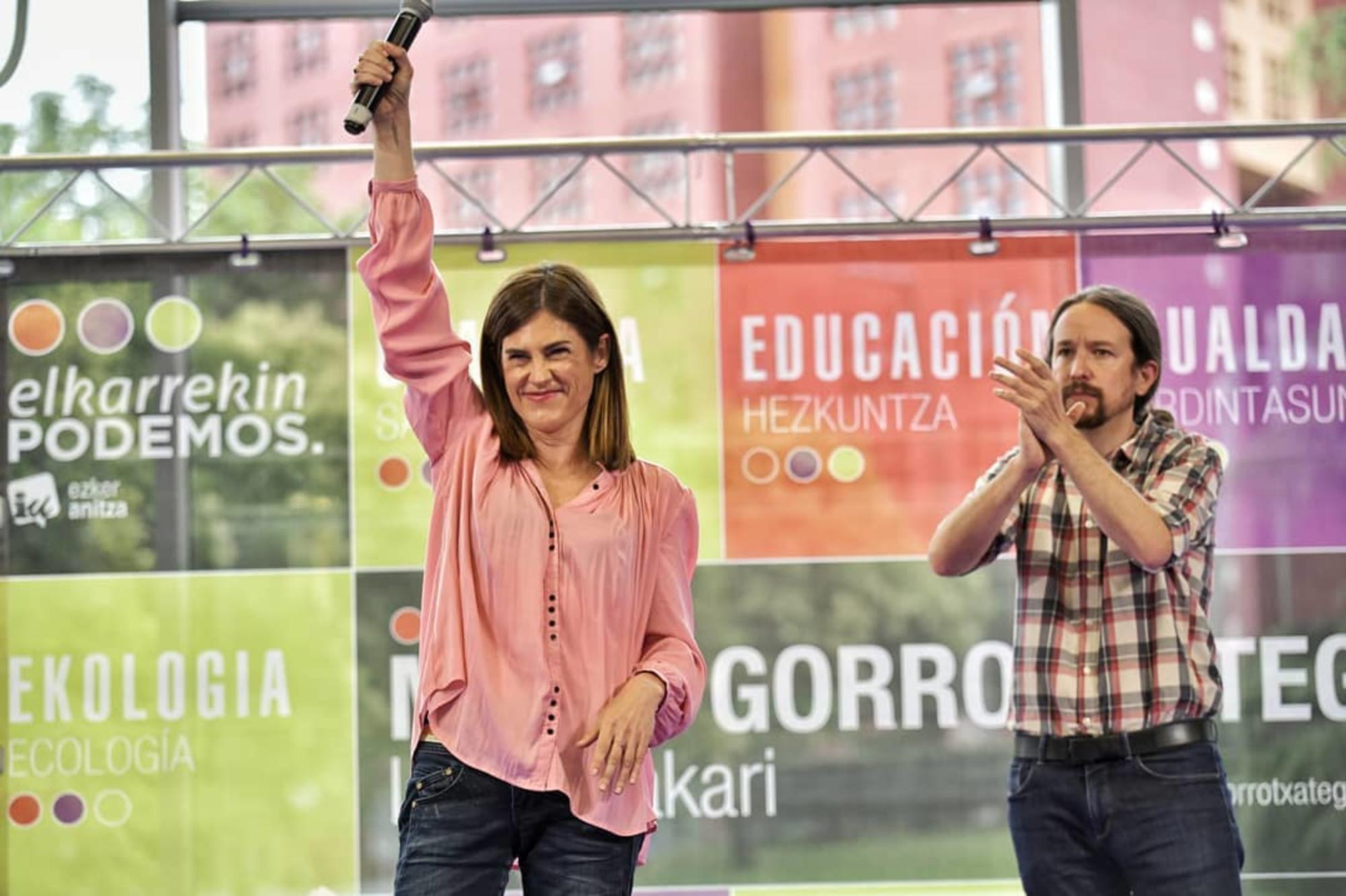 Miren Gorrotxategi con Pablo Iglesias