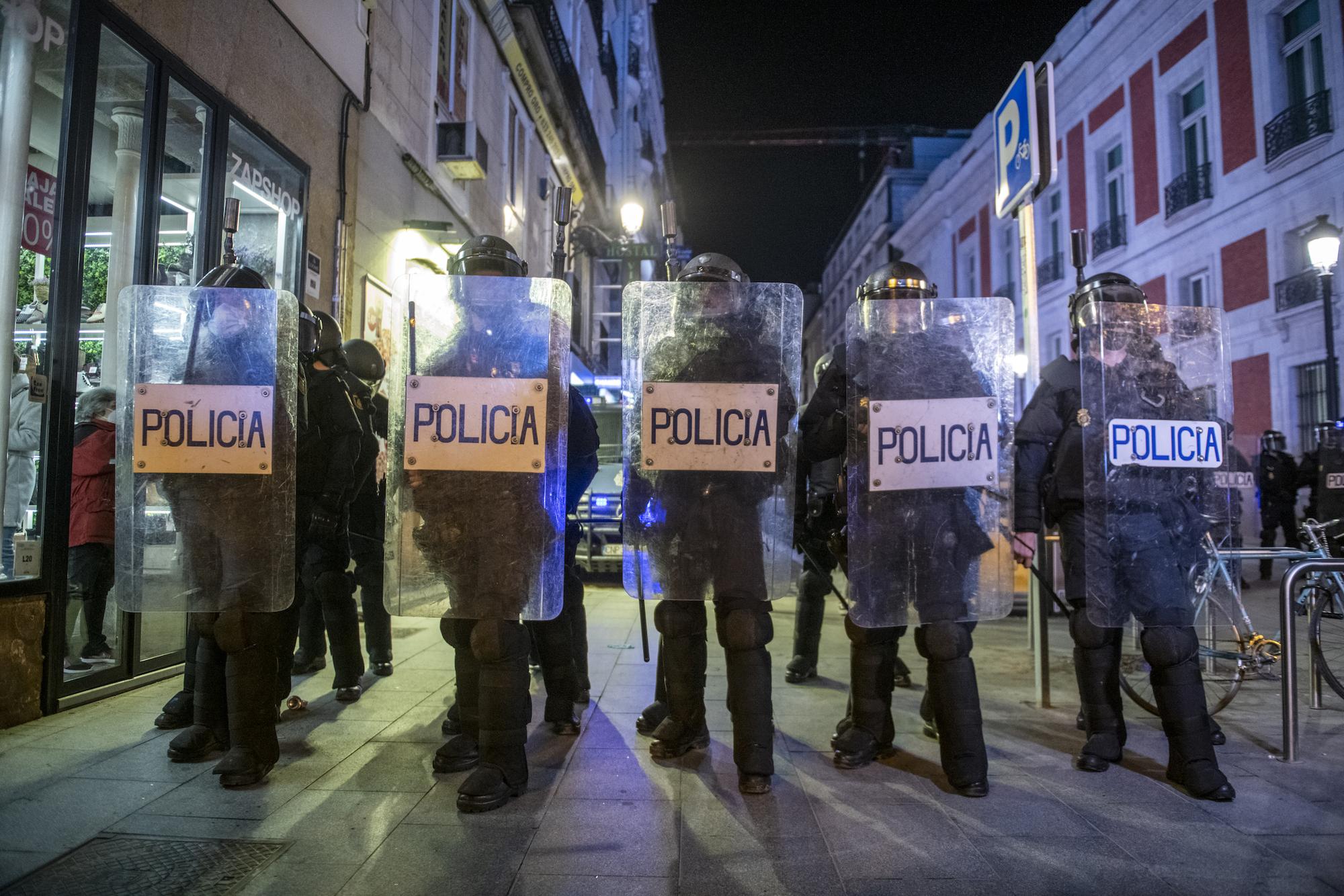 Manifestación en Madrid contra el encarcelamiento del rapero Pablo Hasél. - 9