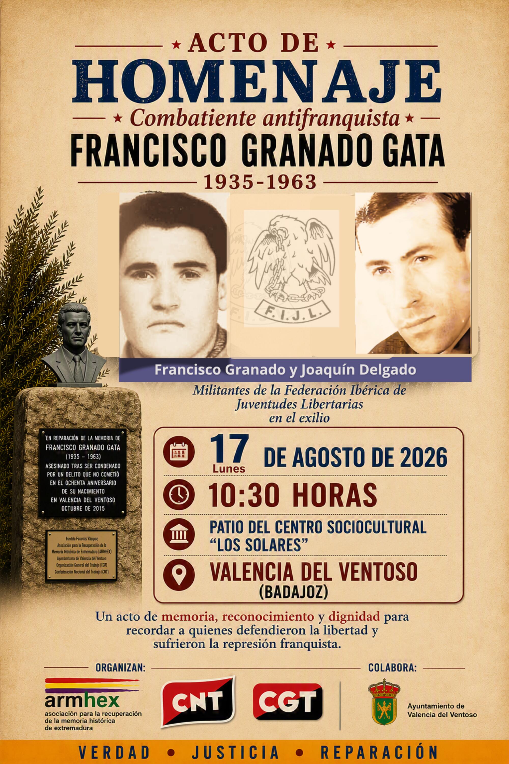 Acto cartel VV Granado y Delgado