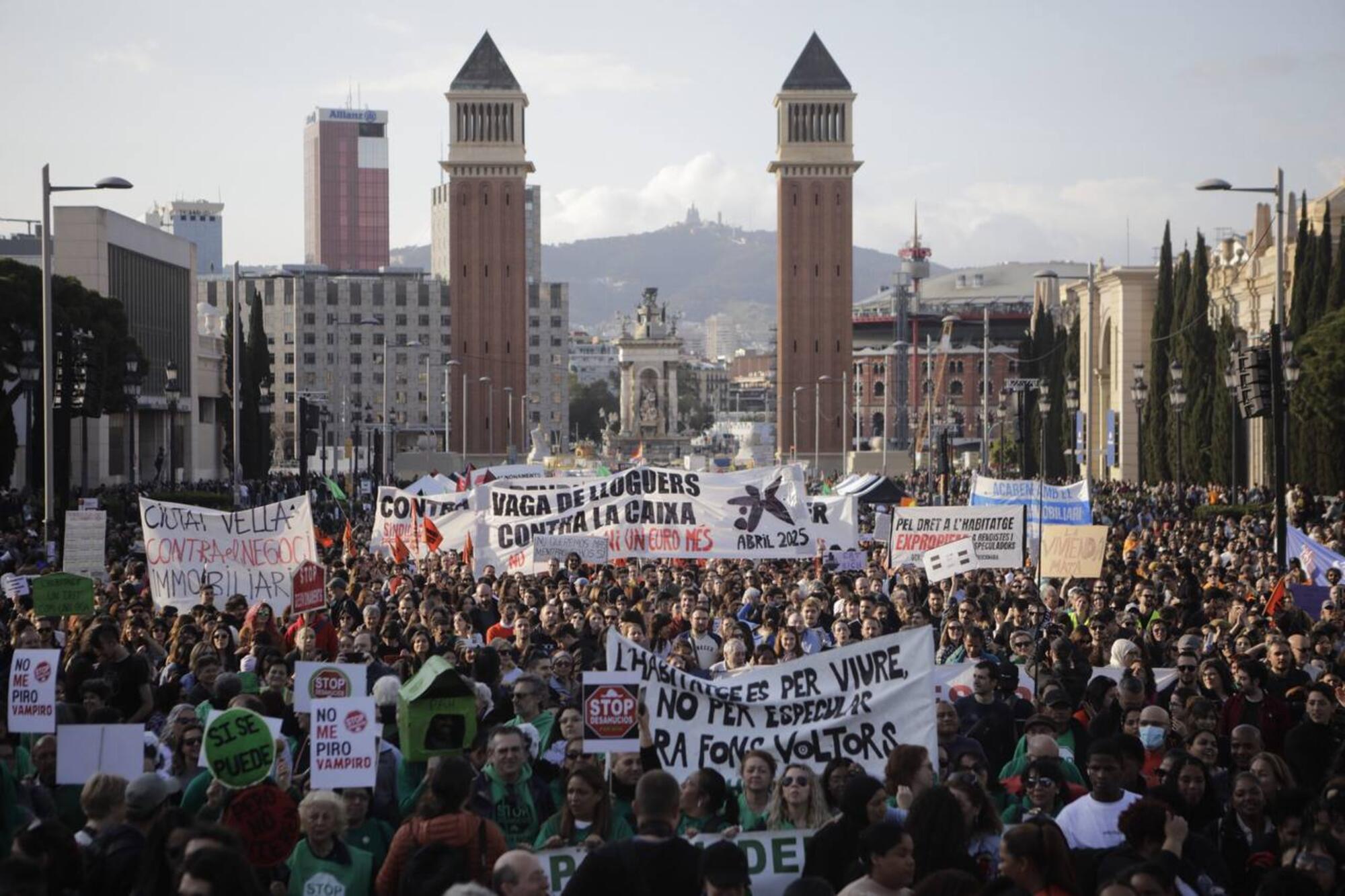Manifestación en Barcelona el 5 de abril por el derecho a la vivienda