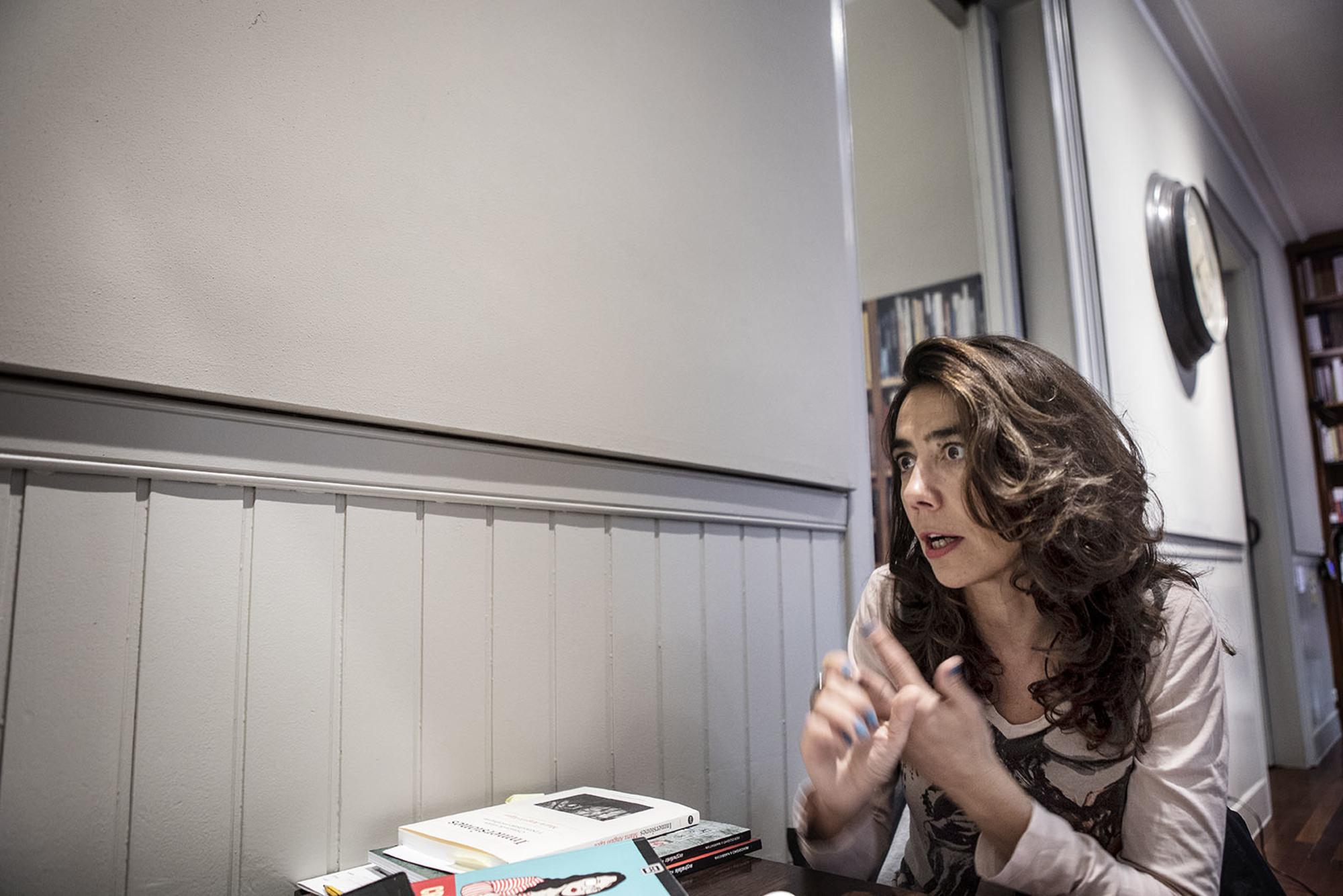 María Angulo, durante la entrevista