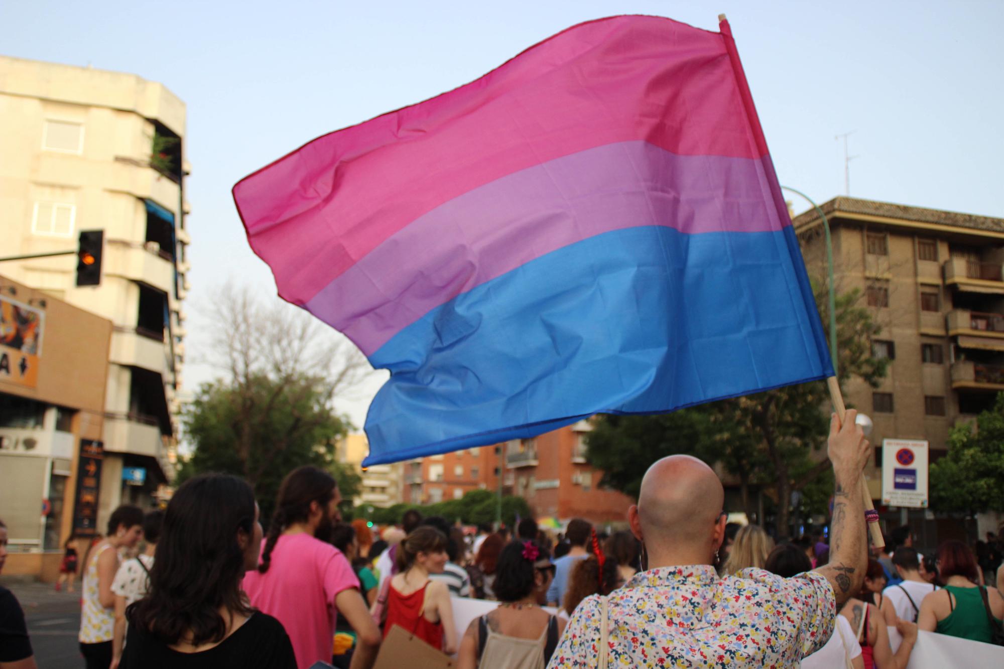 Bandera bisexual orgullo Sevilla