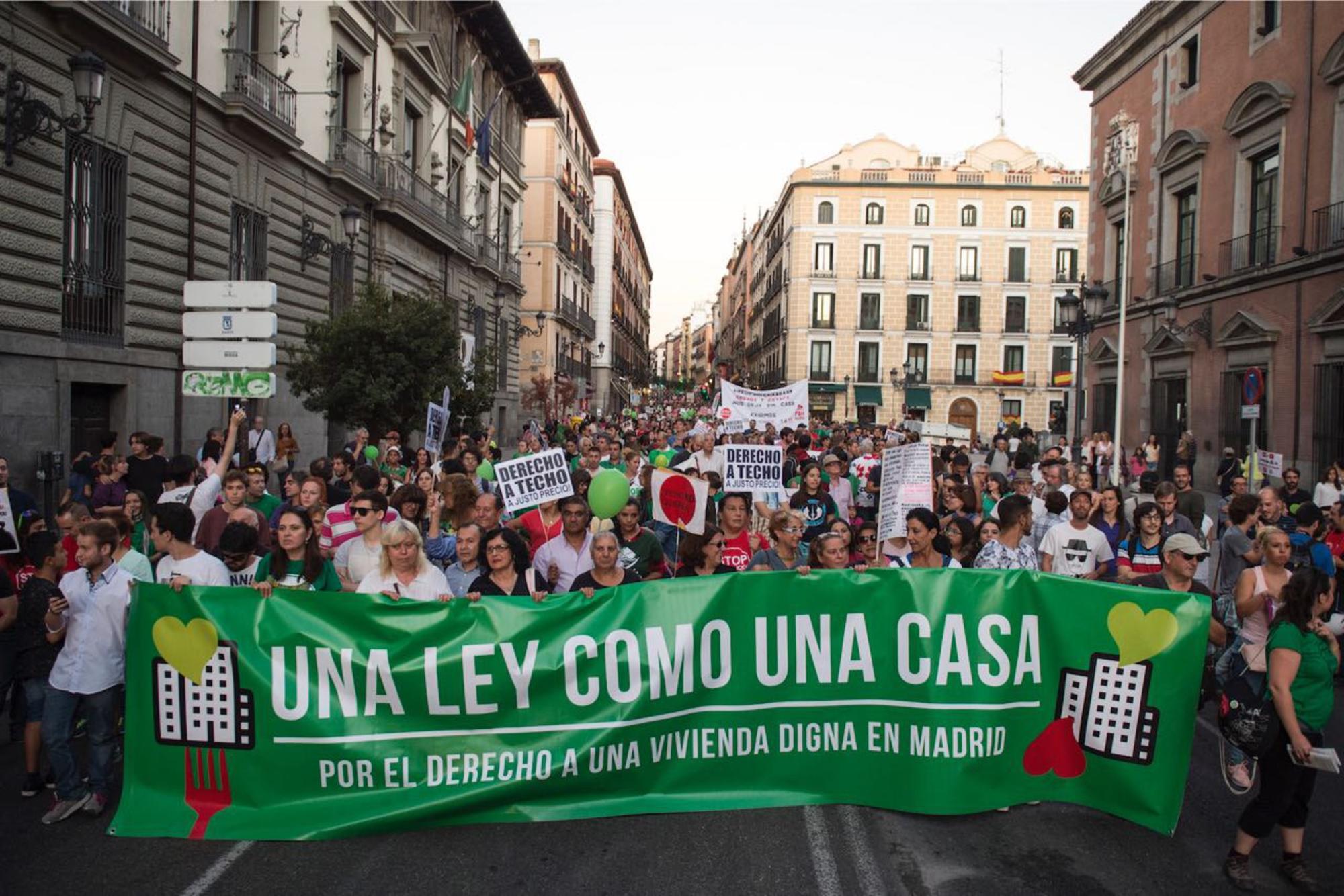 Manifestación ILP vivienda Madrid 2