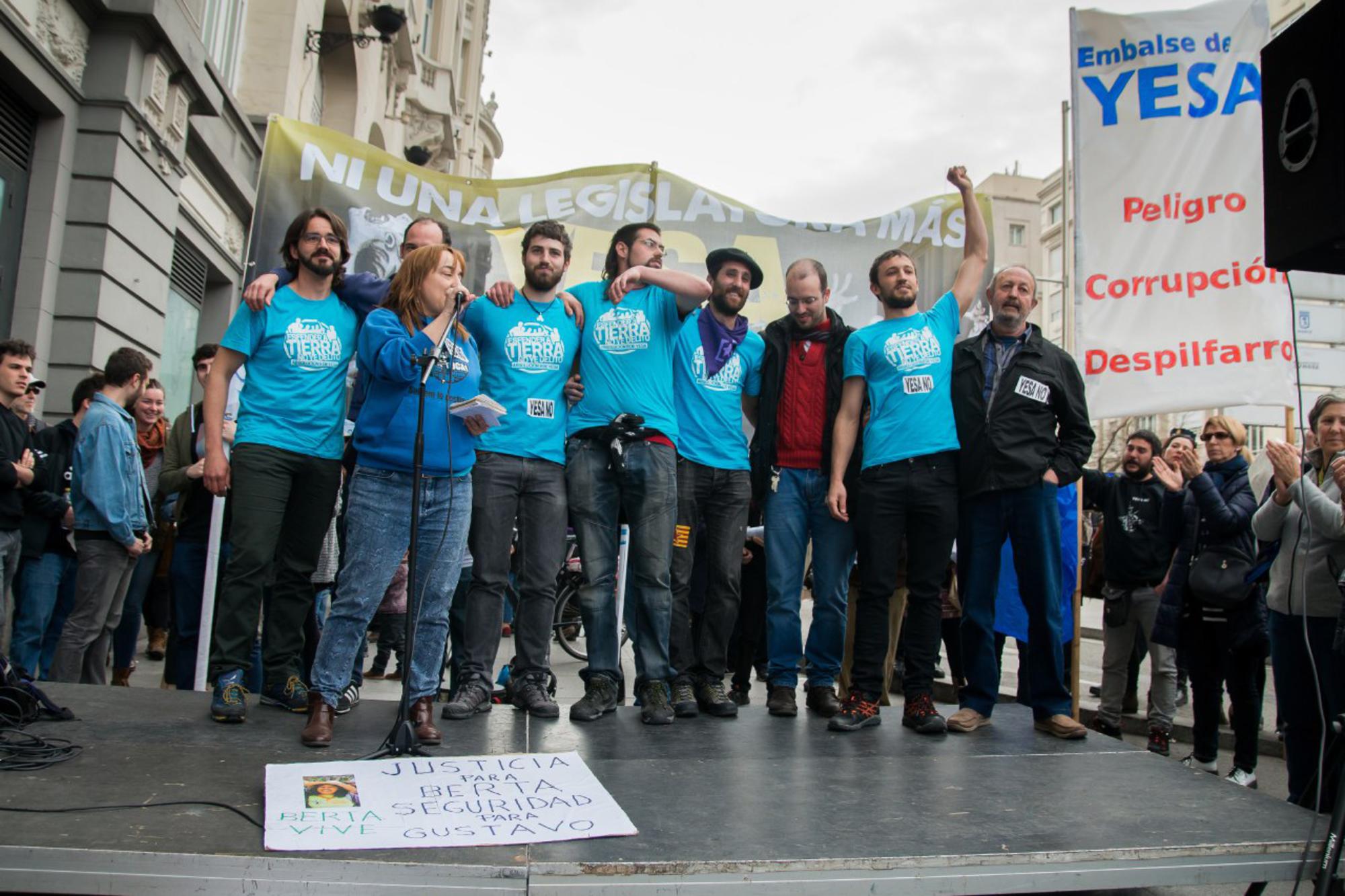 protesta por el embalse Yesa en Aragón