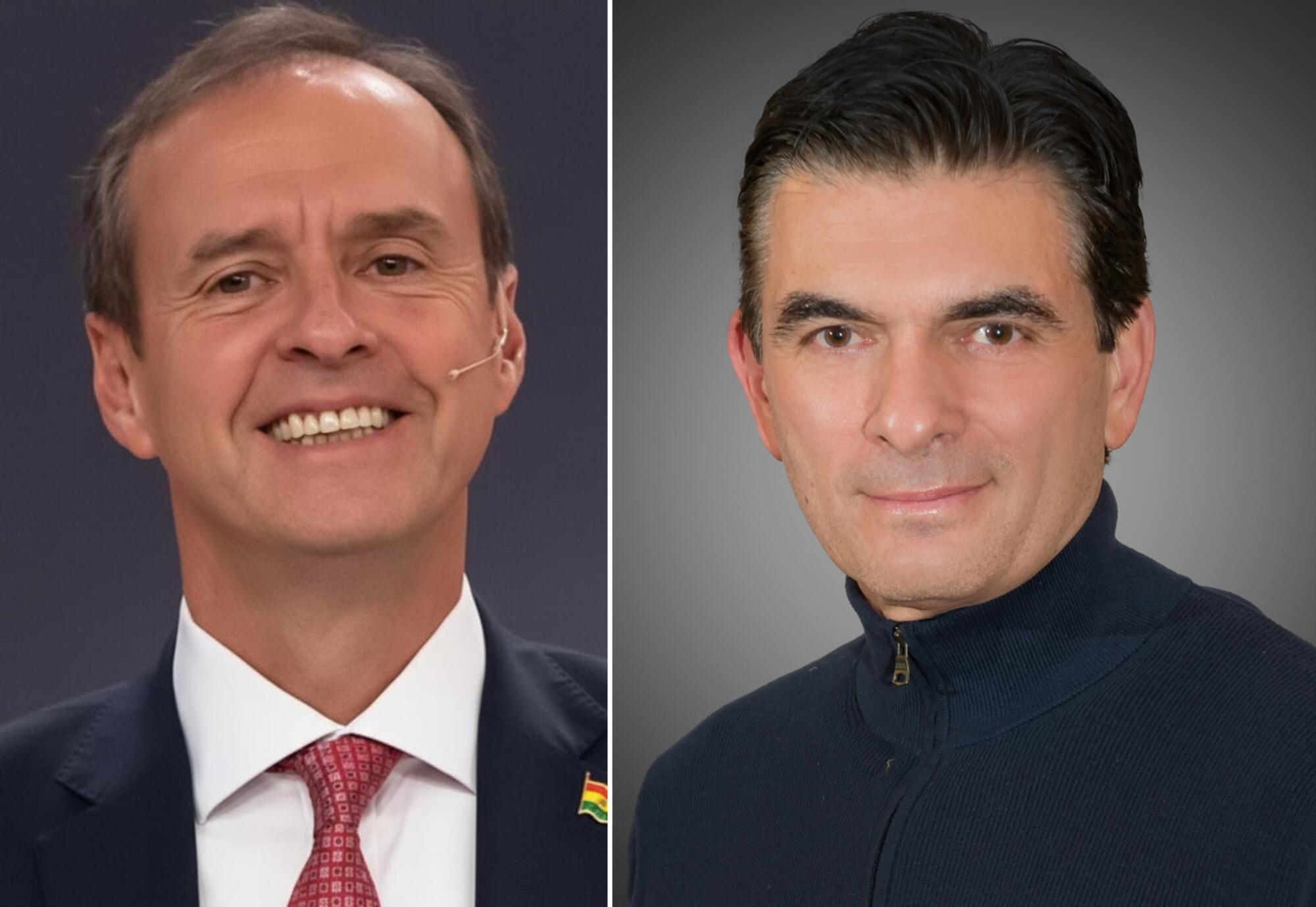 Jorge Quiroga Ramírez y Rodrigo Paz Pereira se enfrentan en la segunda vuelta de las elecciones bolivianas el 19 de octumbre. 