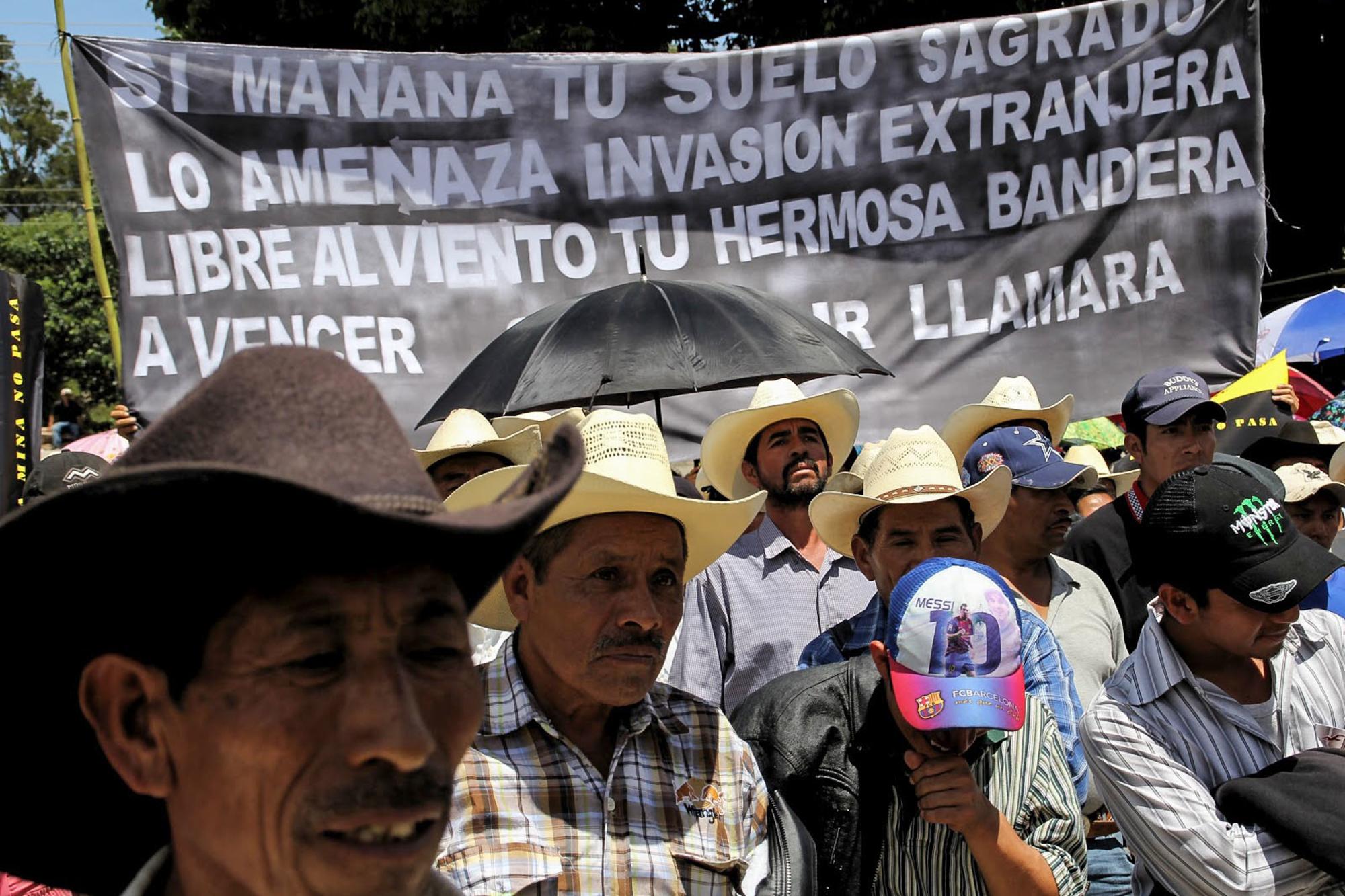 Protesta minera guatemala Corp Tahoe Escobal