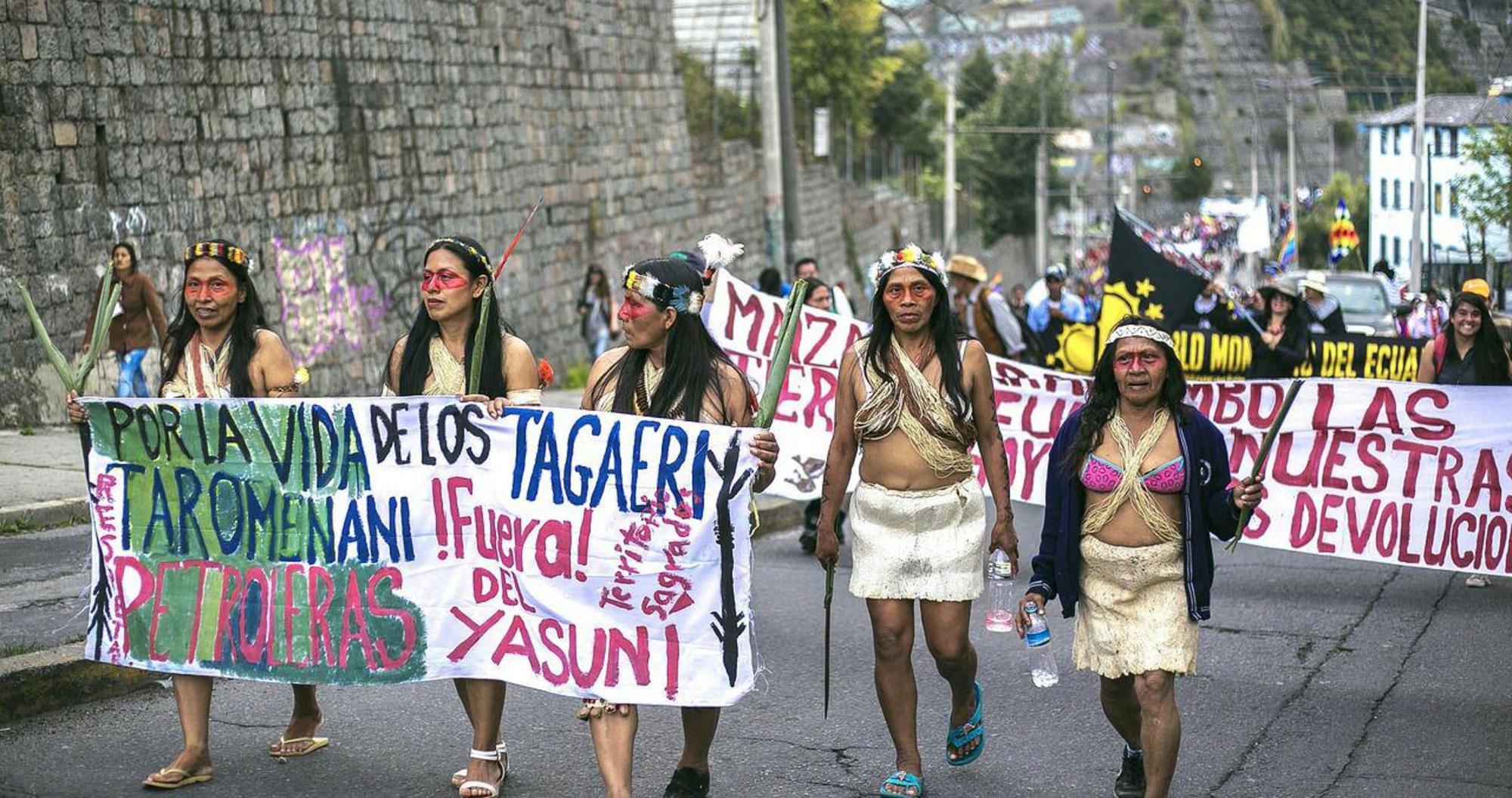 Marcha indígenas Waorani