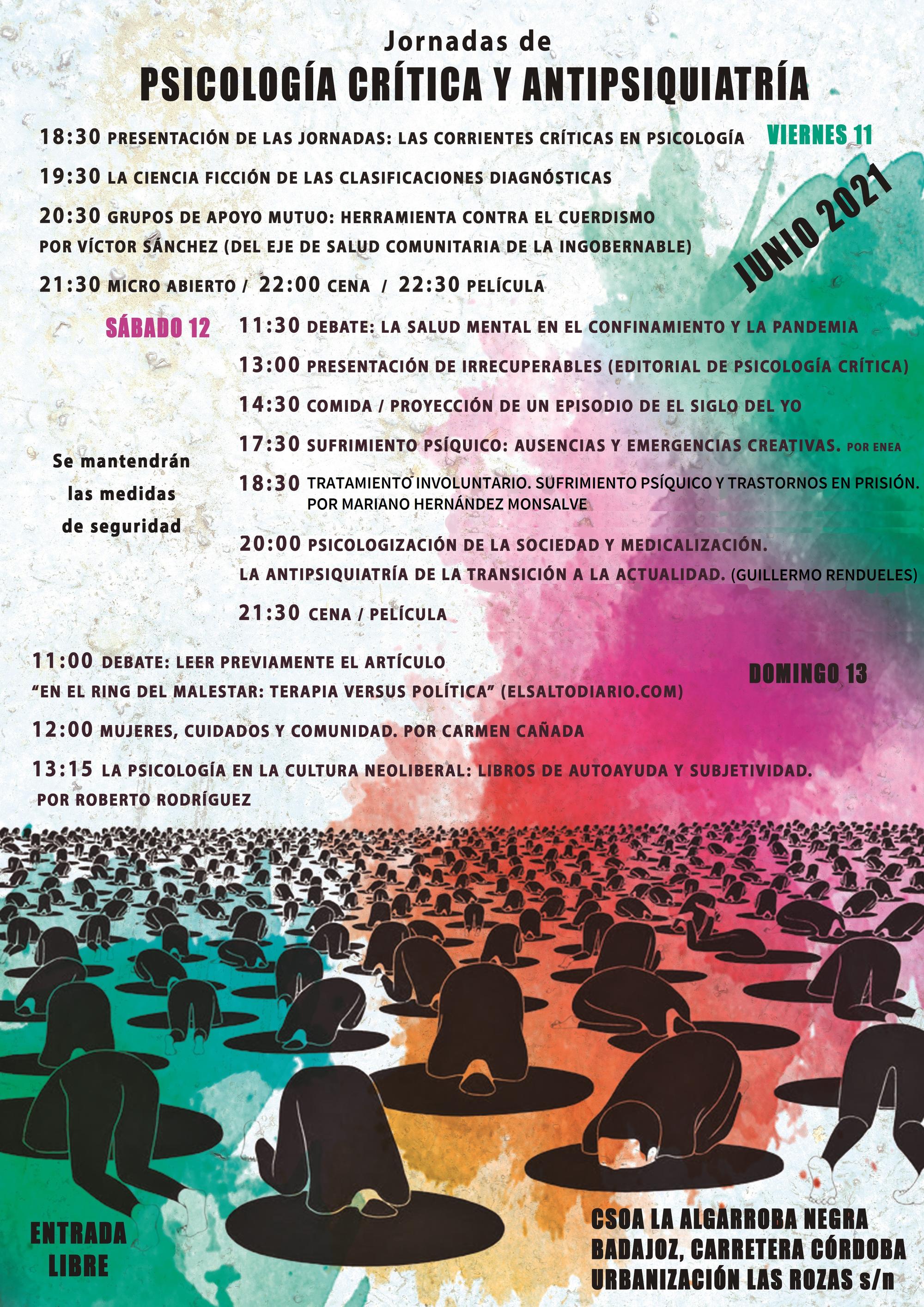 Cartel jornadas psicología crítica