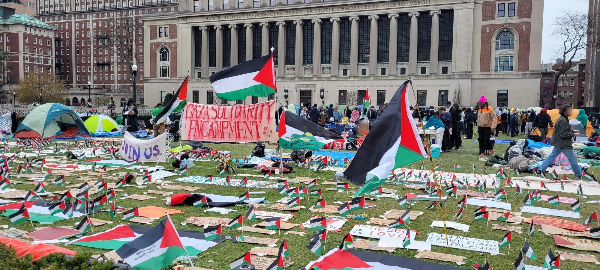 estudiantes columbia palestina