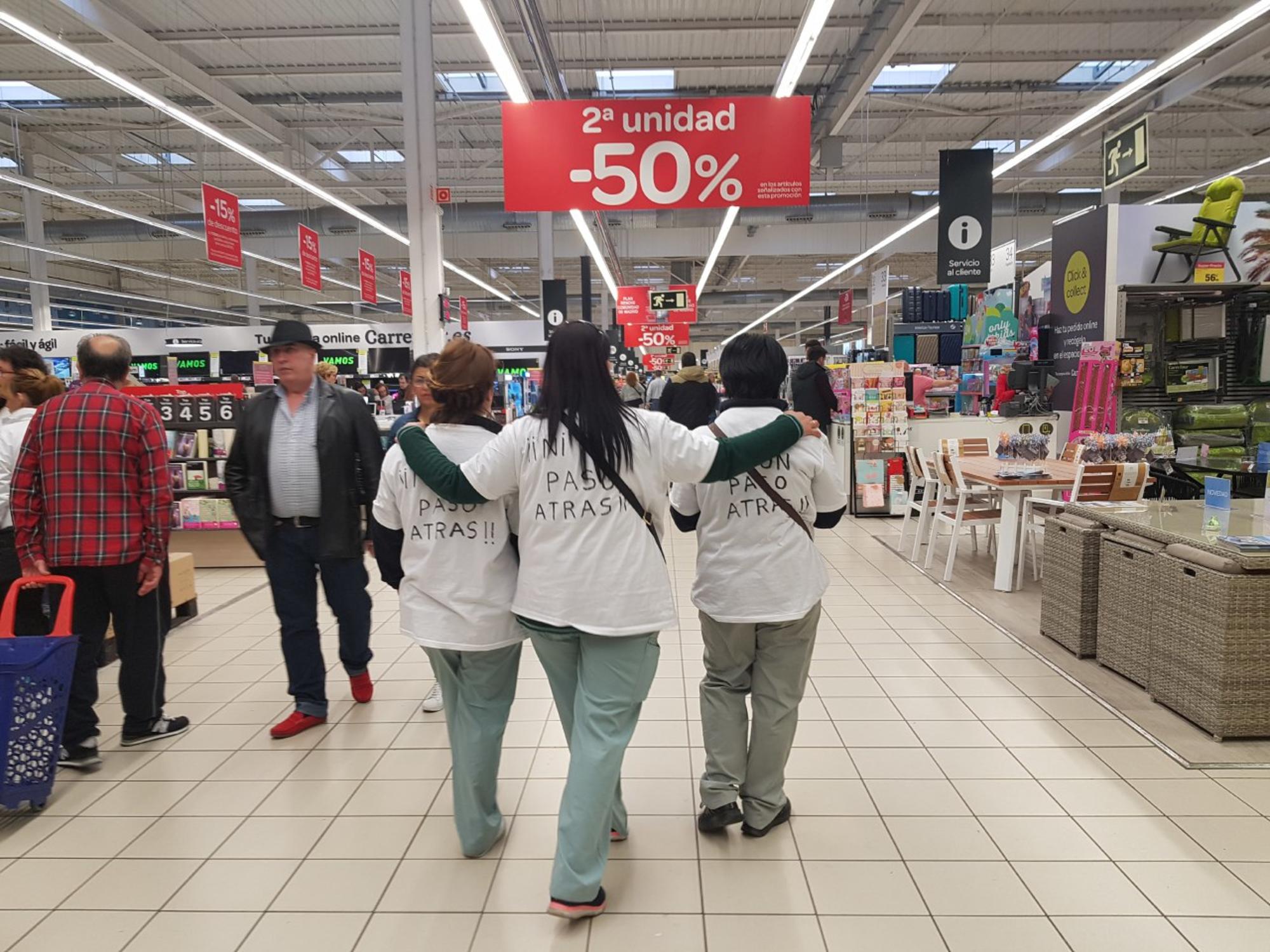 Trabajadoras limpieza Carrefour Leganés.