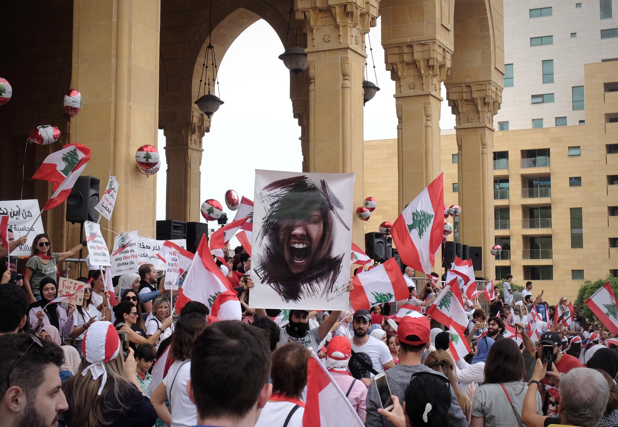 Protestas en Beirut enero 2020