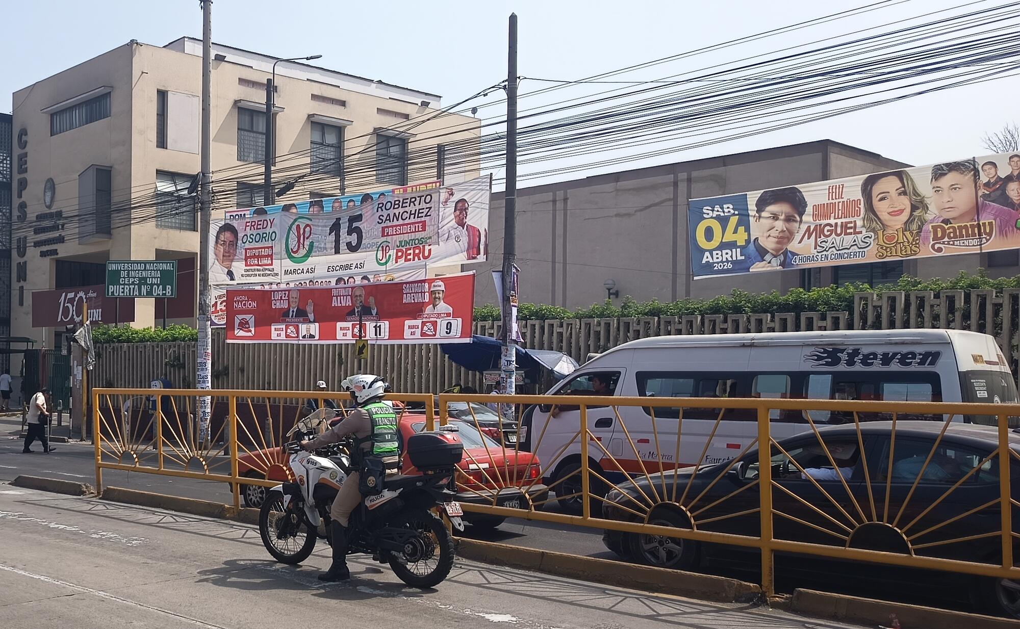 Propaganda electoral de Juntos por el Perú