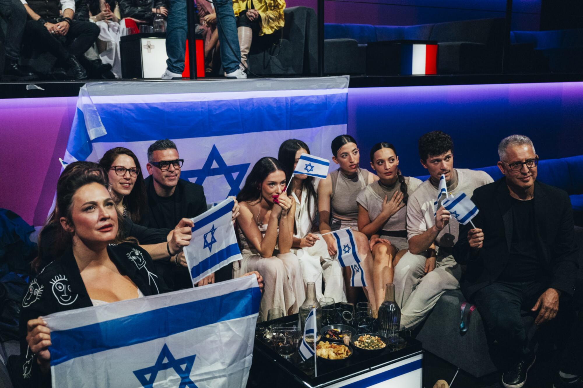 Eden Golan, la representante de Israel en Eurovisión 2024, durante las votaciones de la semifinal