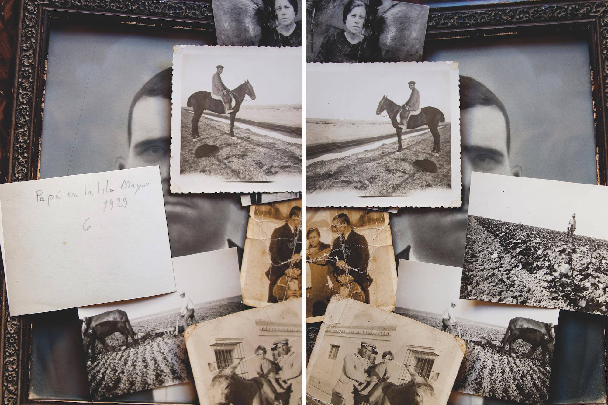 Fotografías del padre de Guillermina Franco, desaparecido en una pequeña aldea de Puebla del Río (Sevilla) en 1936.
