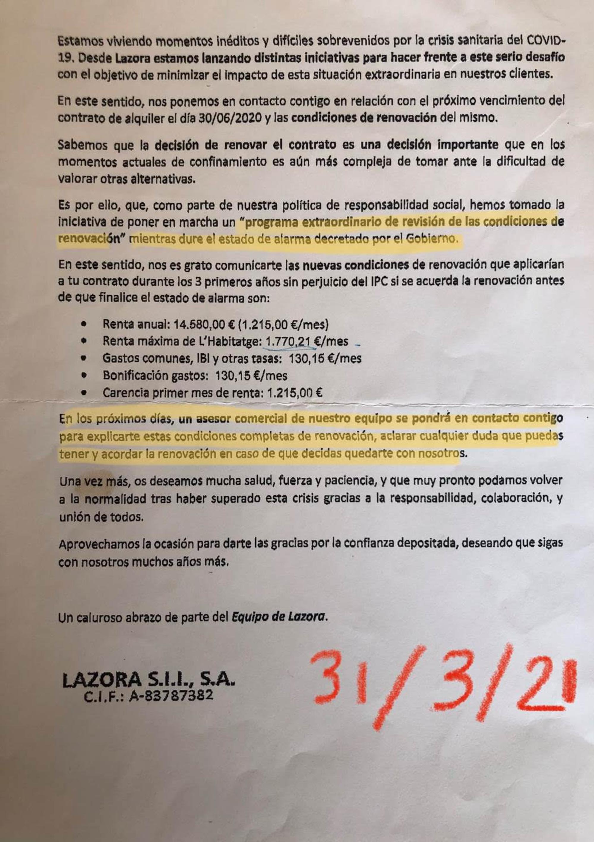 Lazora renovación 1