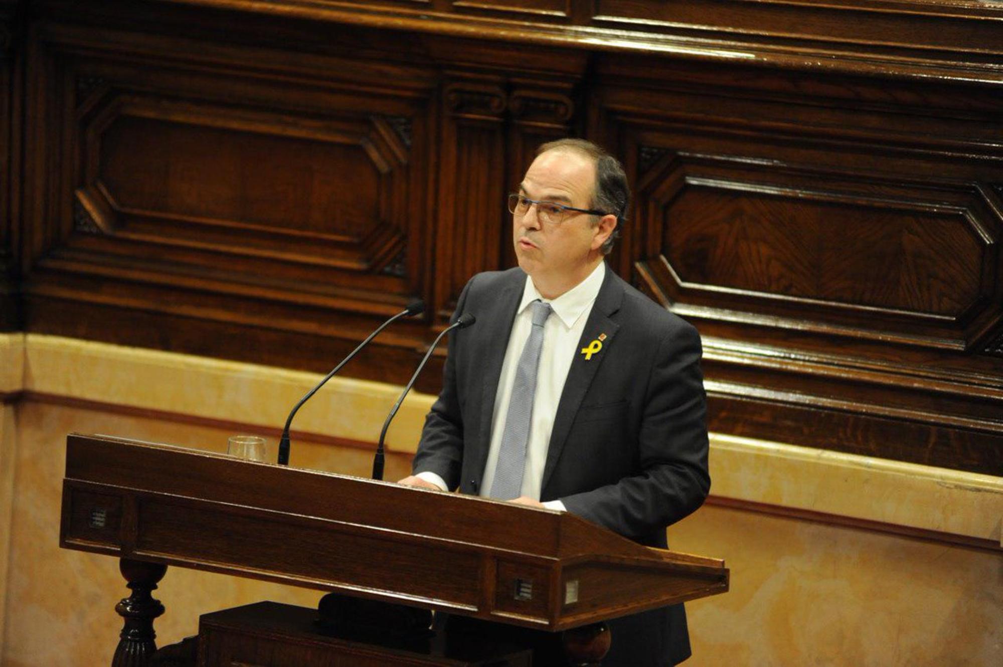 Jordi Turull, durante la sesión de investidura en el Parlament de Catalunya