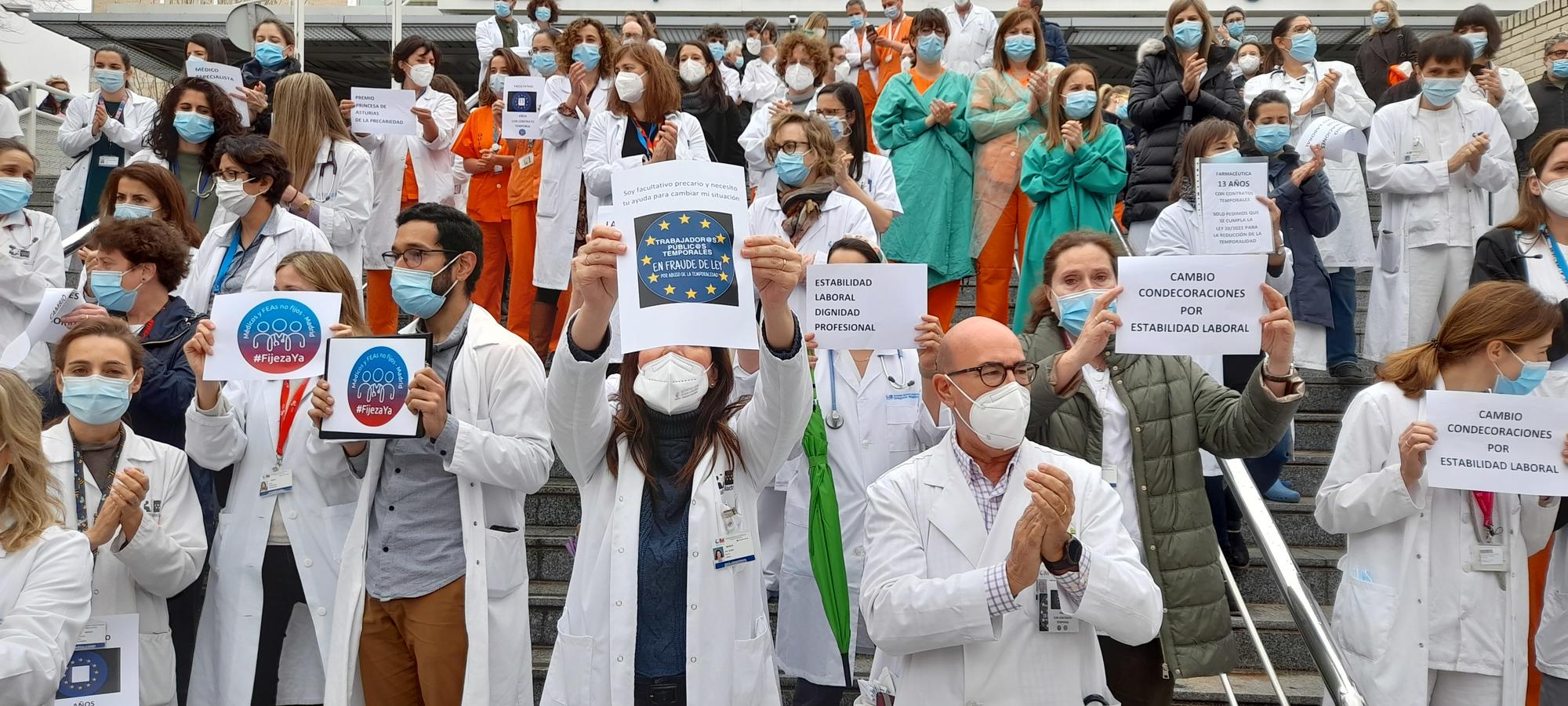 Gregorio Marañón protesta médicos no fijos