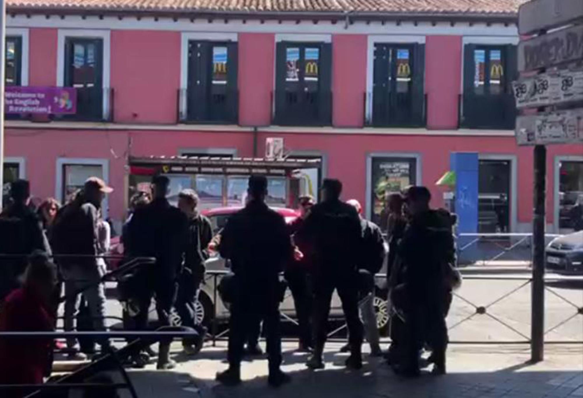 Acción contra VOX en Vallecas