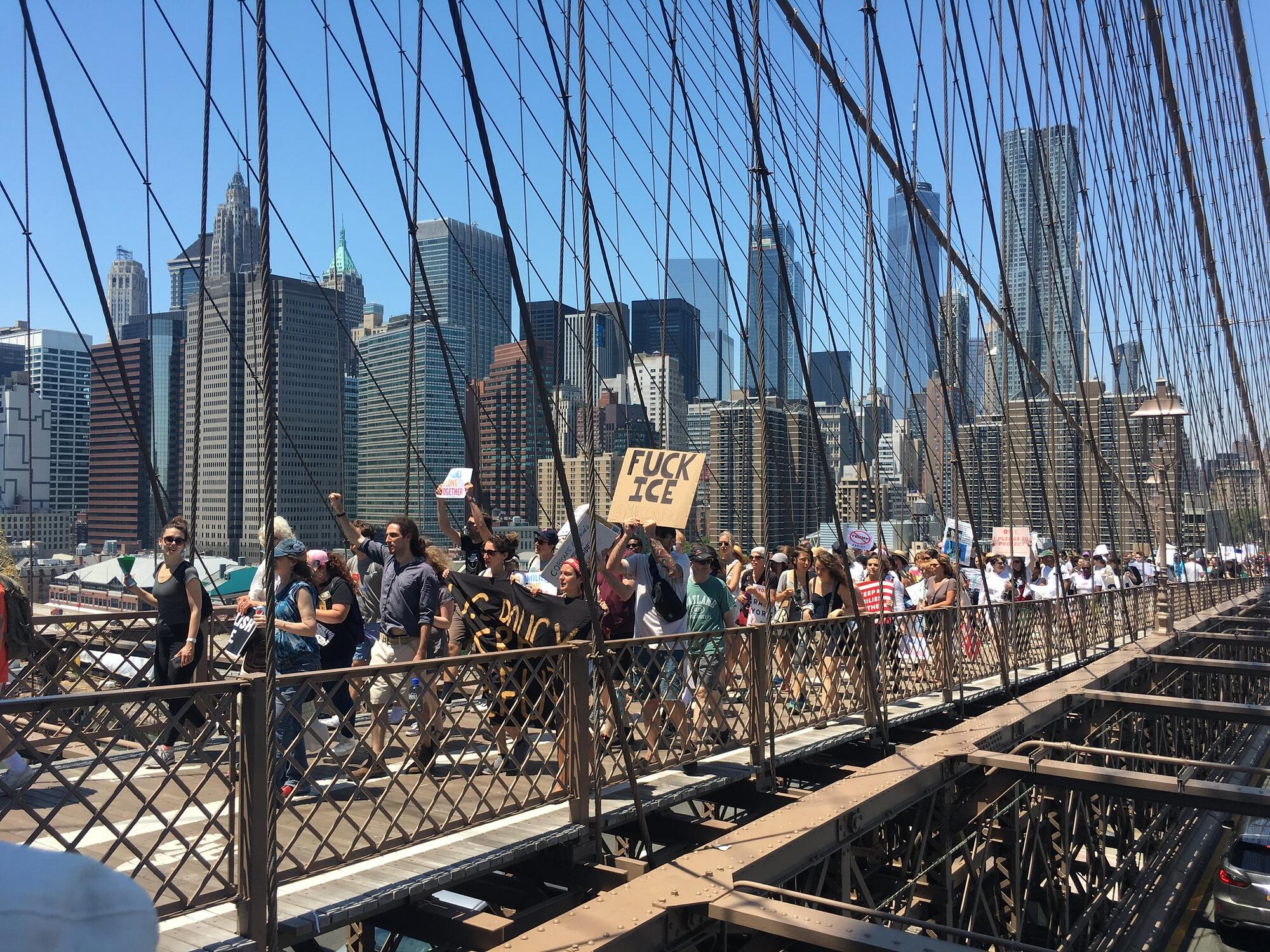 Manifestación contra ICE en Nueva York,