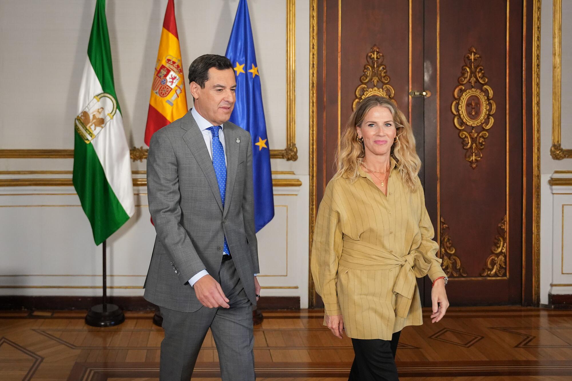 Juan Manuel Moreno Bonilla y Ana Mestre