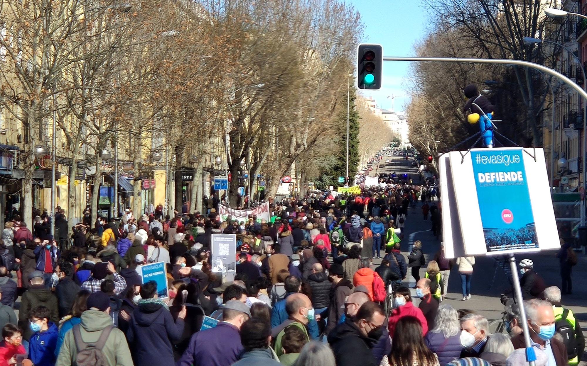 Manifestación de apoyo al EVA el 7 de febrero de 2021