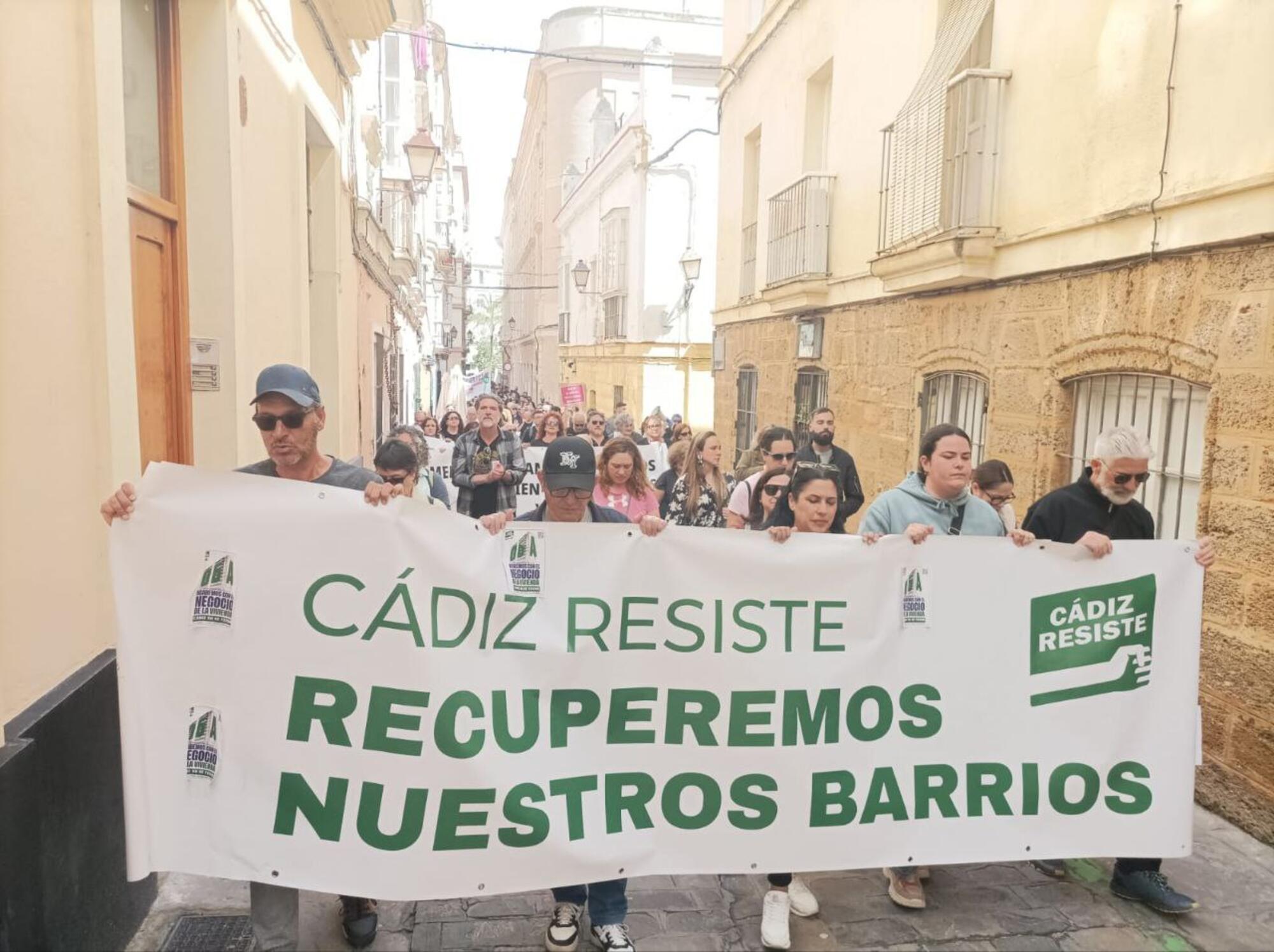 Manifestación por la vivienda en Cádiz el 5 de abril