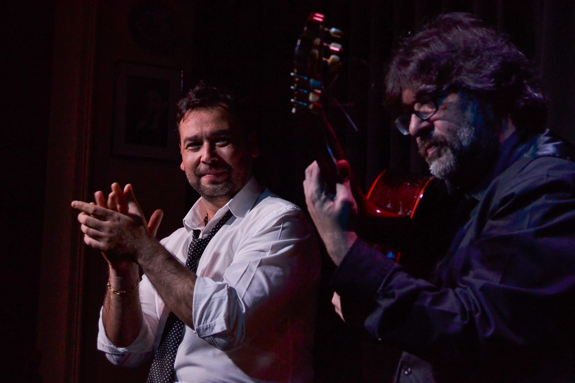 El cantaor José Valencia y el tocaor Manuel Parrilla, en un recital