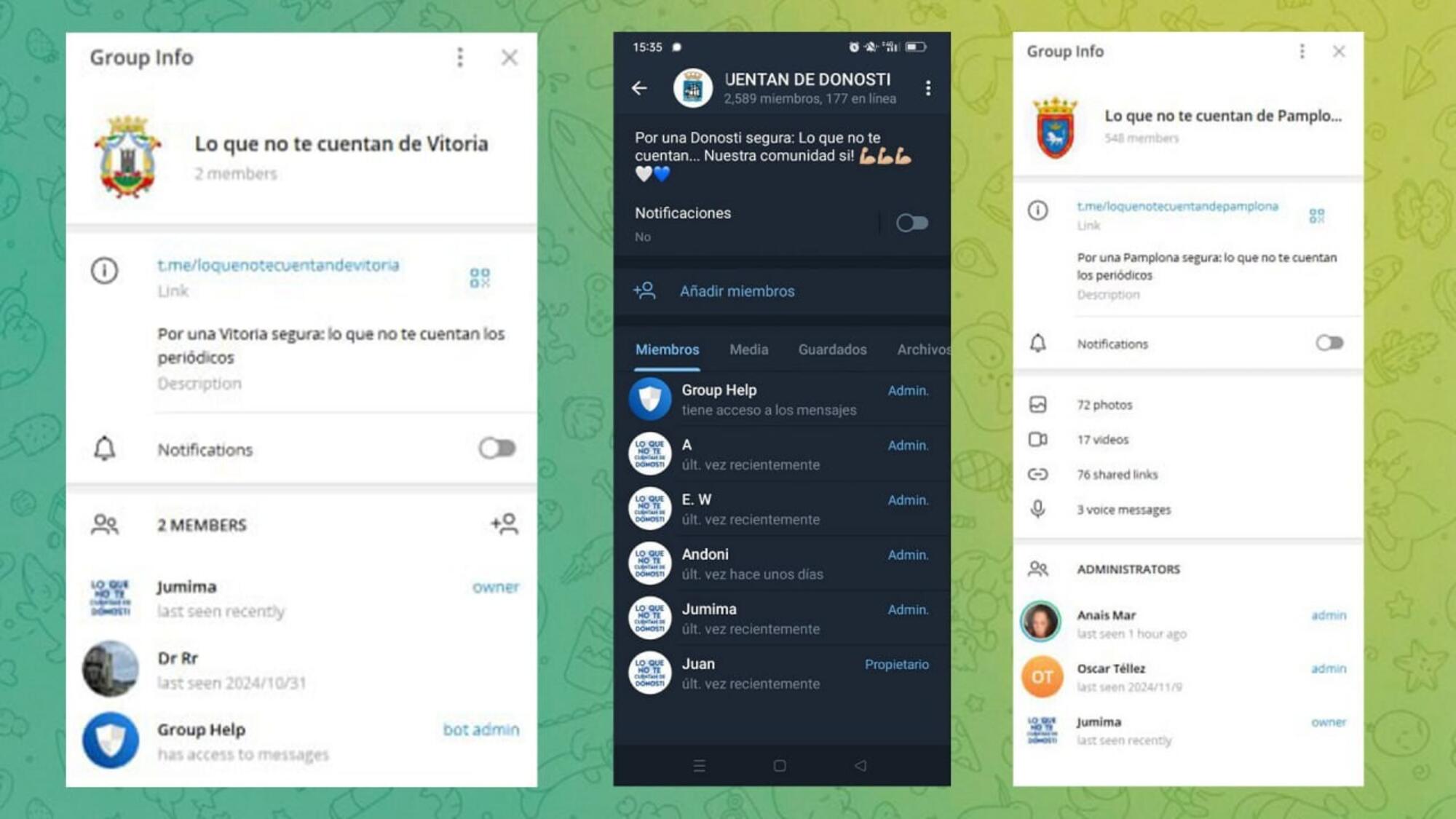 telegram racismo euskadi