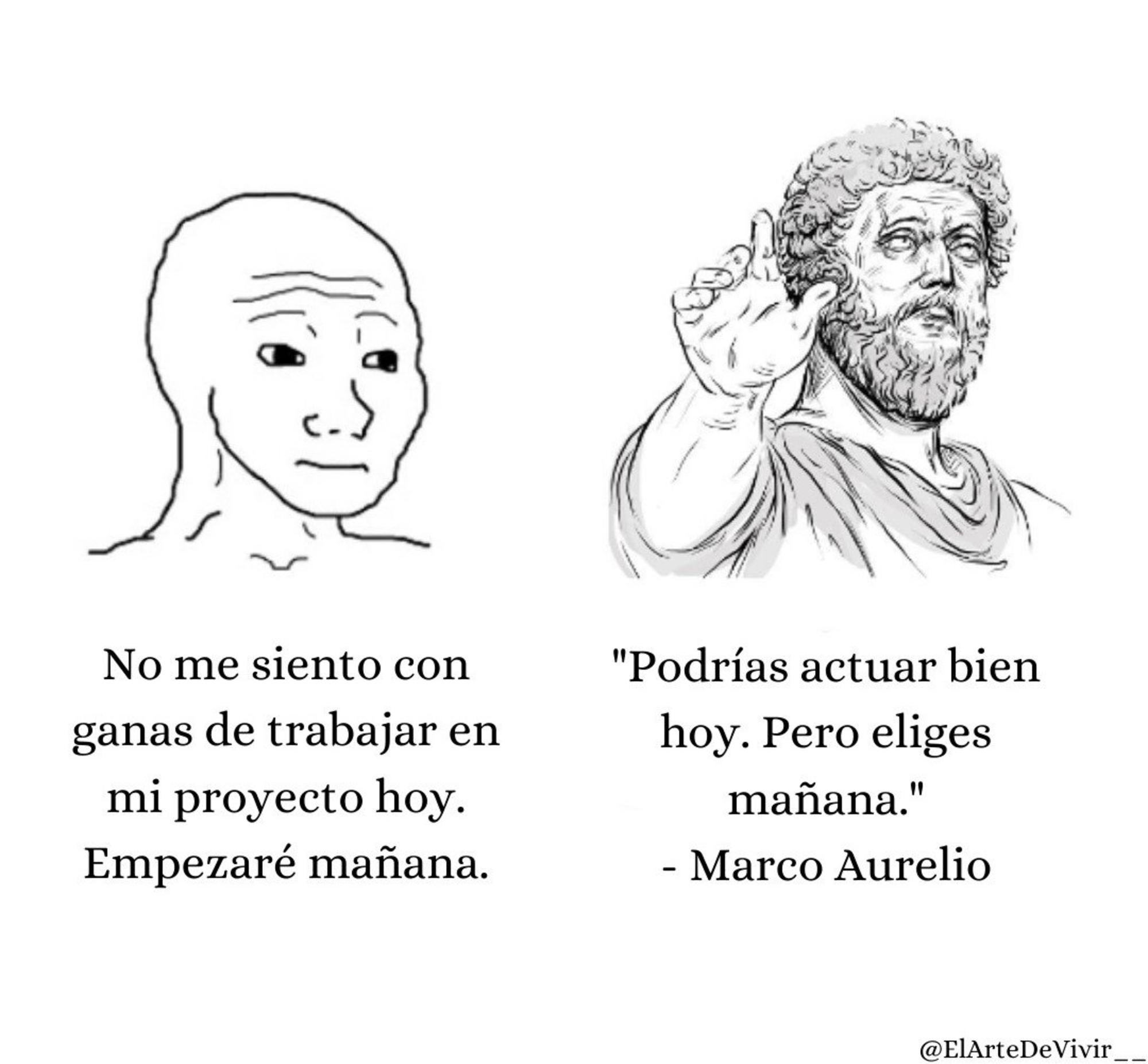 Marco Aurelio meme arte de vivir