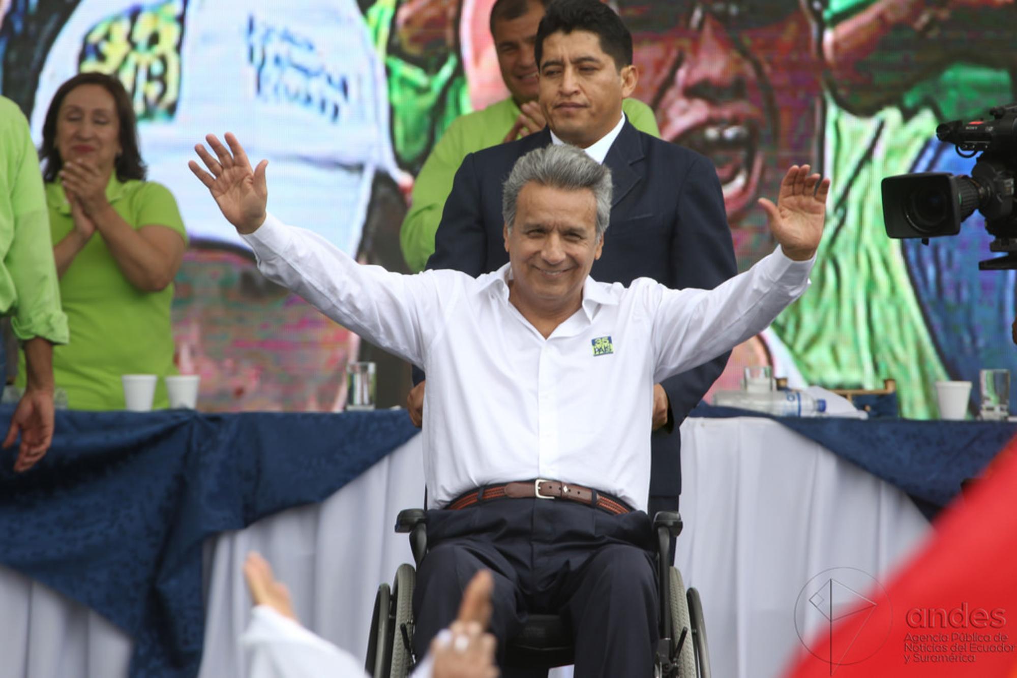 Lenín Moreno es elegido candidato tras la V Convención Nacional del Movimiento Alianza PAIS. ANDES/Micaela Ayala V.